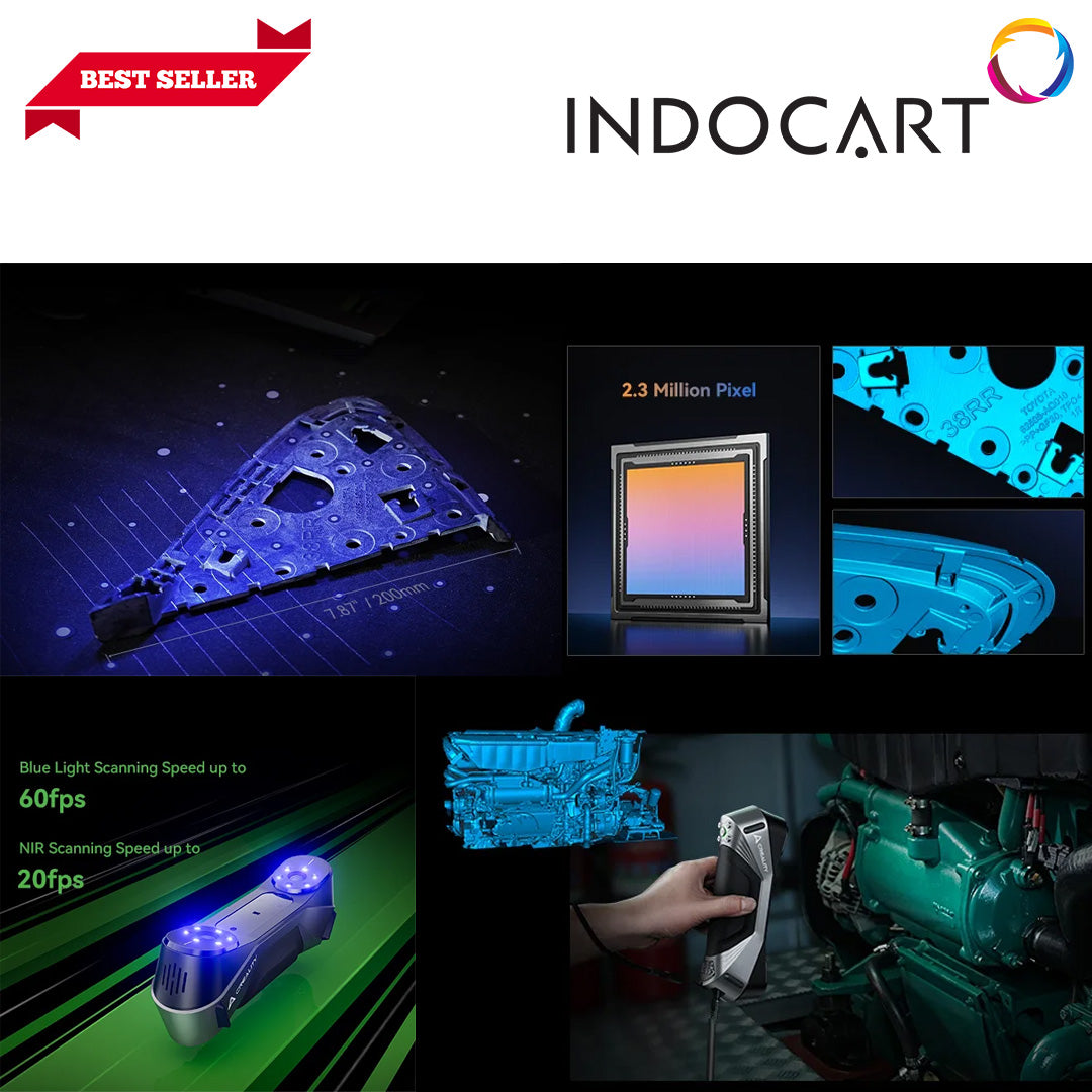 3D Scanner Creality CR Scan Raptor Hybrid Blue Laser NIR with Metrology Grade Accuracy