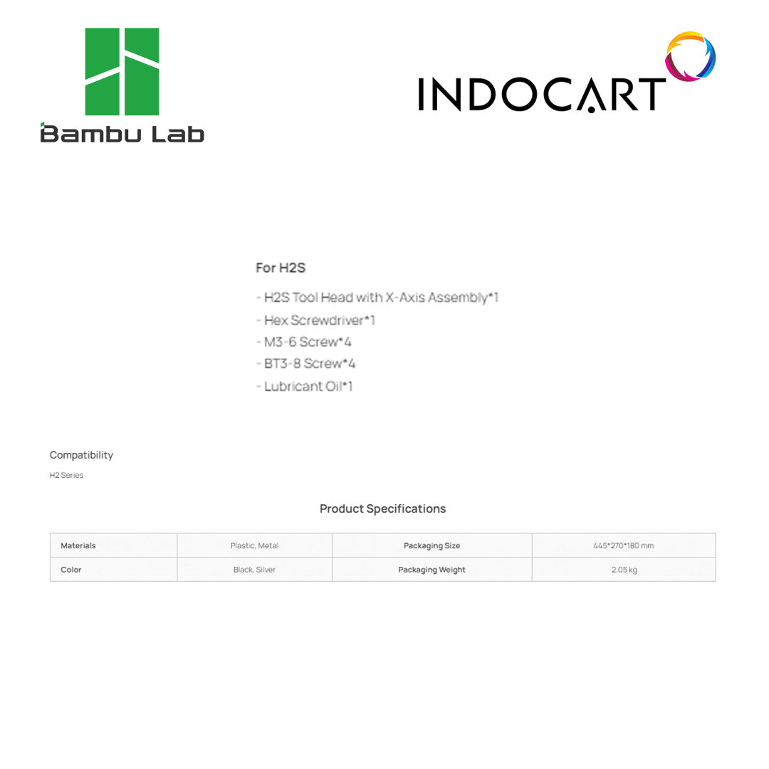 3D Printer Parts BambuLab Tool Head with X Axis Assembly BambuLab H2S