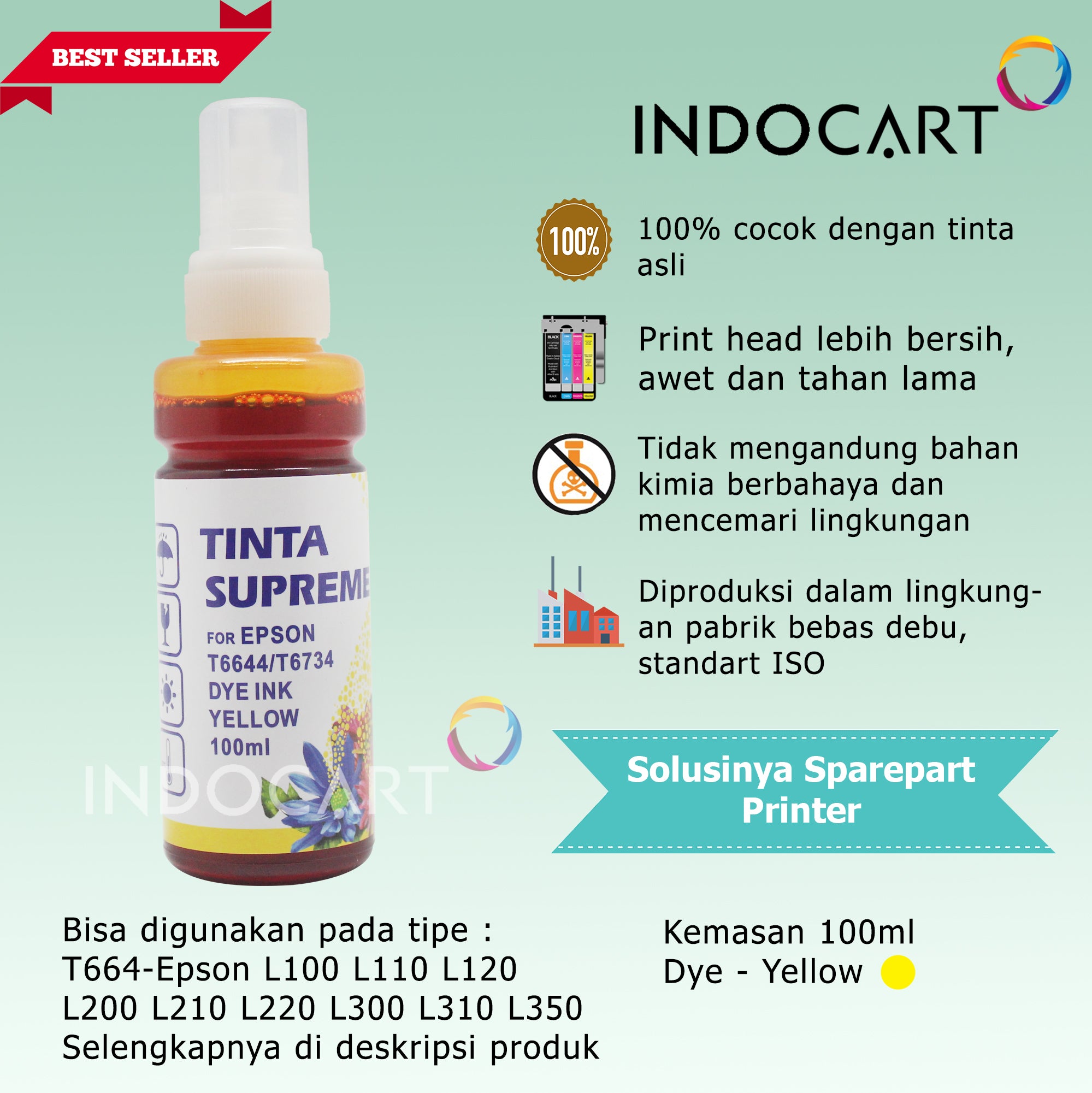 Tinta Refill Printer Epson - 100ml - Supreme - Dye Color