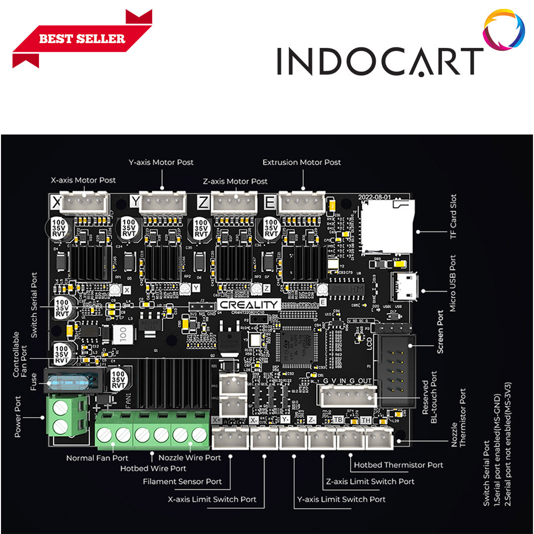 3D Printer Parts Creality OEM Mainboard Free Runs 32 Bit TMC2209 Open Source Silent Creality Ender 3/Ender 3S/Ender 3Pro/Ender 3V2