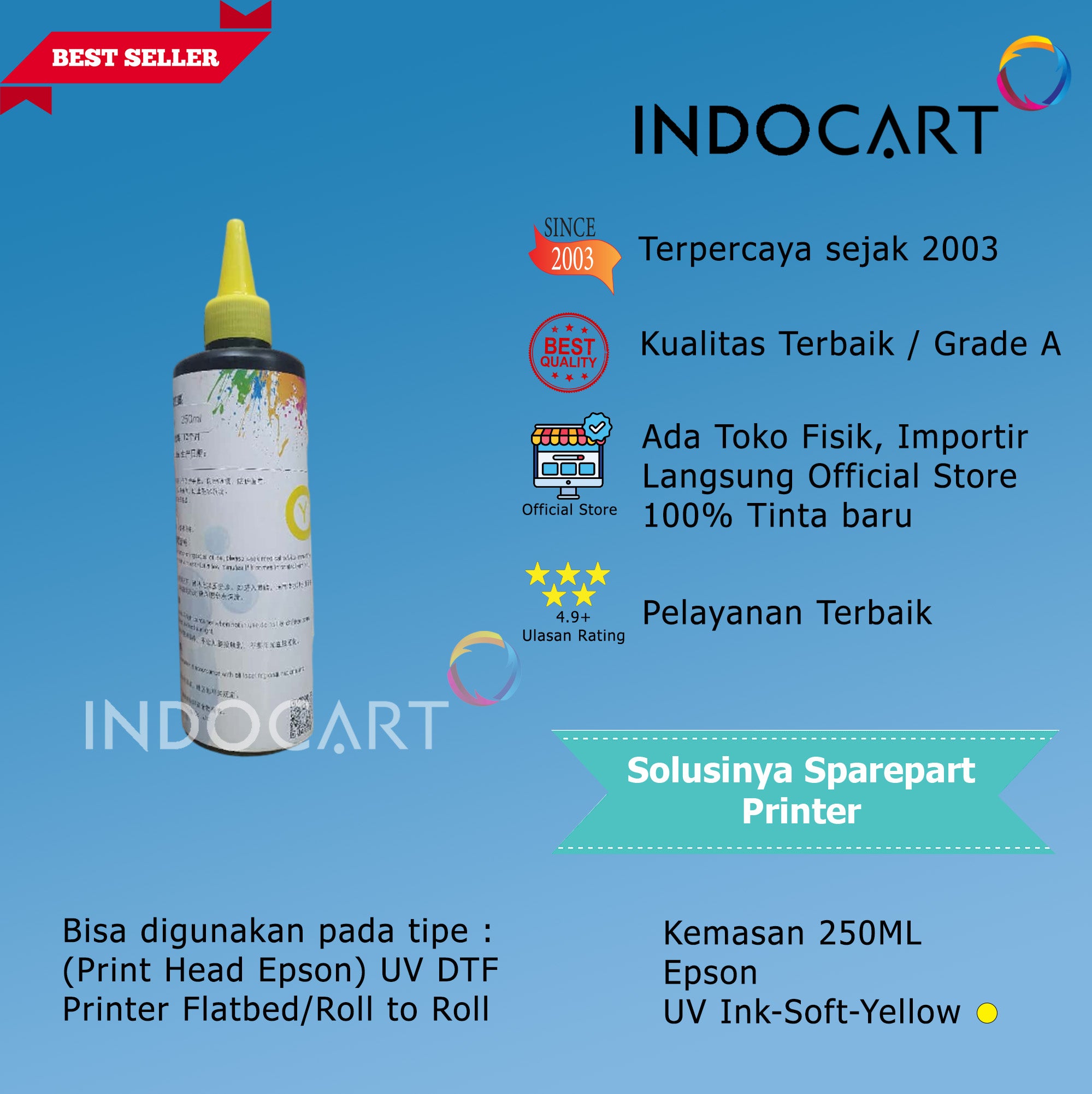 Tinta UV DTF Epson Direct Transfer Film Premium Ink-Soft 250ml