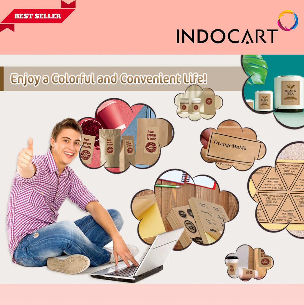 IndoCart Sticker Kraft Paper Dark-A4-20s