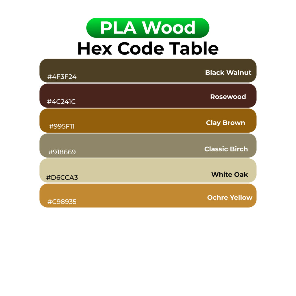 3D Printer Filament BambuLab PLA Wood Realistic Wood Like and Smooth Slightly Texture 1.75mm 1Kg