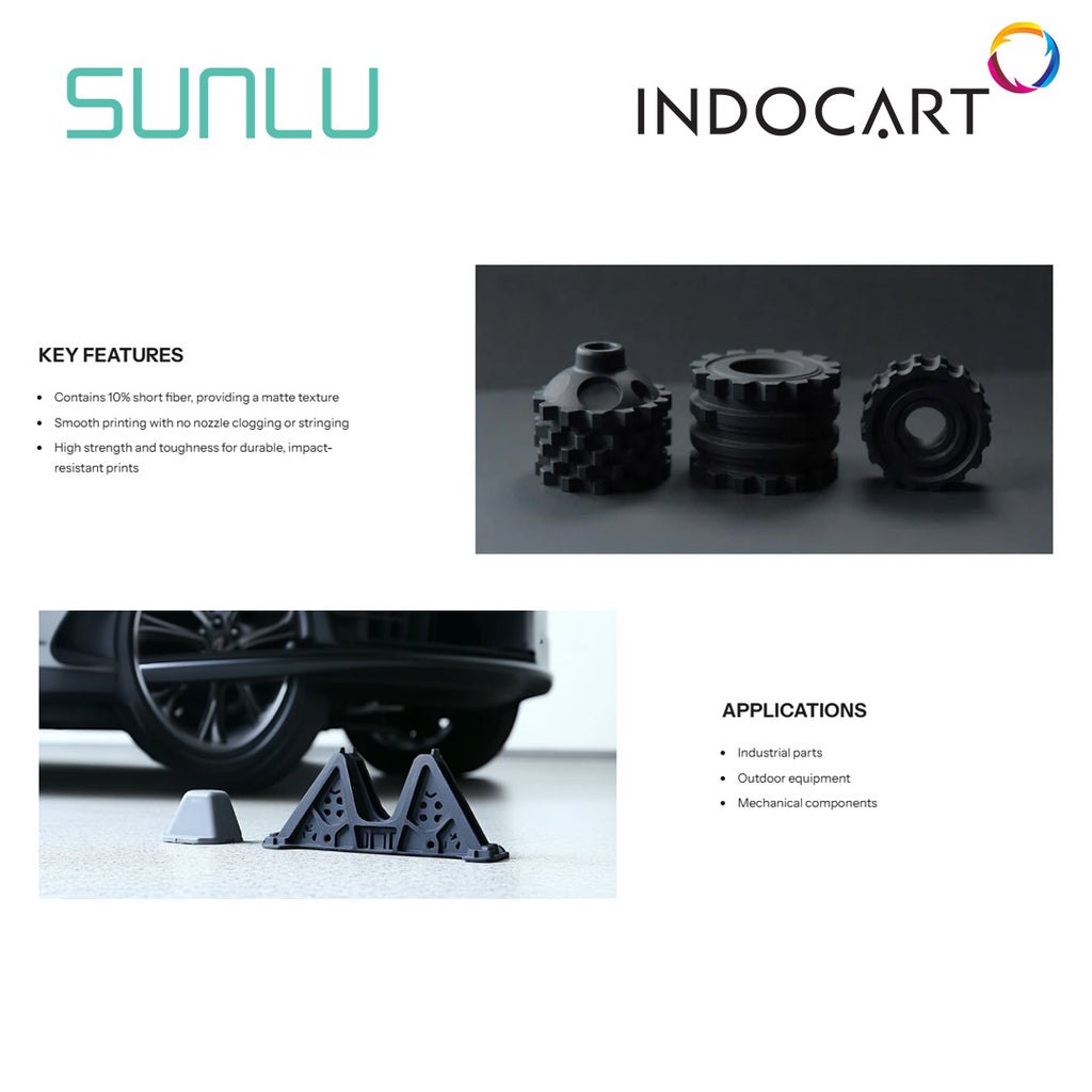 3D Printer Filament SUNLU PETG Carbon Fiber Boosts Toughness and Impact Strength PETG Filament Black 1.75mm 1kg