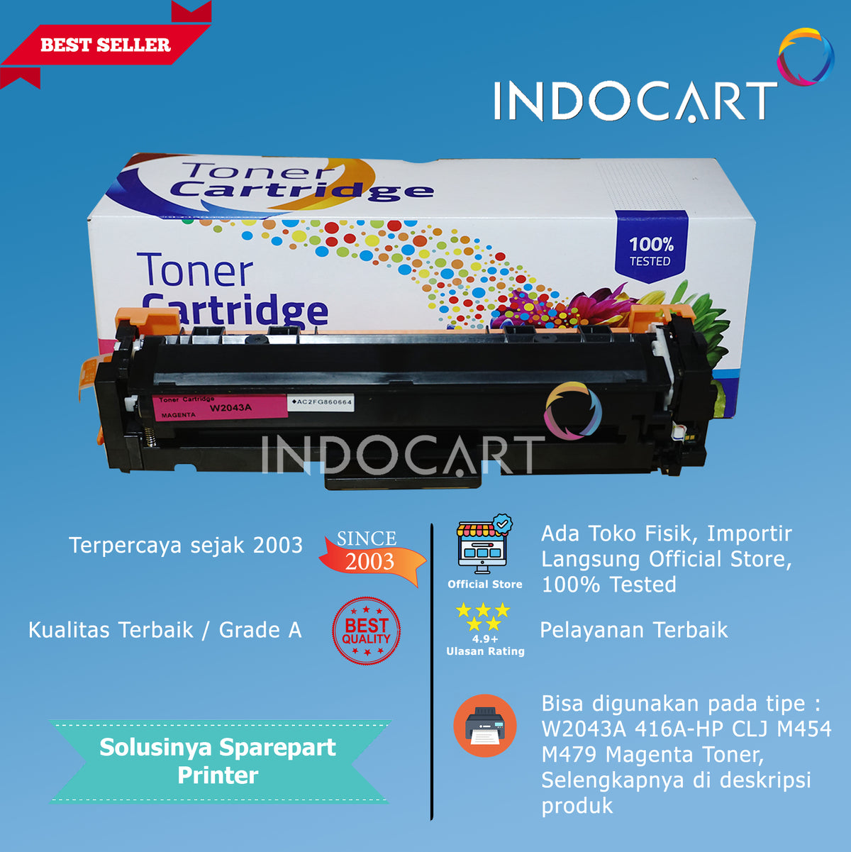 Toner Cartridge Compatible W2040A W2041A W2042A W2043A 416A-HP CLJ M454 M455 M479 M480