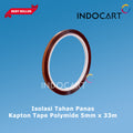 Isolasi Tahan Panas Heatproof Resistance Tape Kapton-Polymide 5mm 10mm 20mm 25mm 30mm