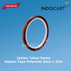 Isolasi Tahan Panas Heatproof Resistance Tape Kapton-Polymide 5mm 10mm 20mm 25mm 30mm