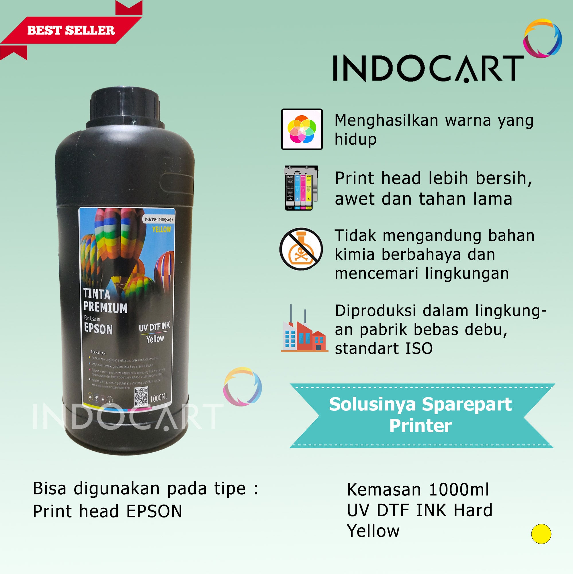 Tinta UV DTF Epson Direct Transfer Film Premium Ink-Hard 1Kg