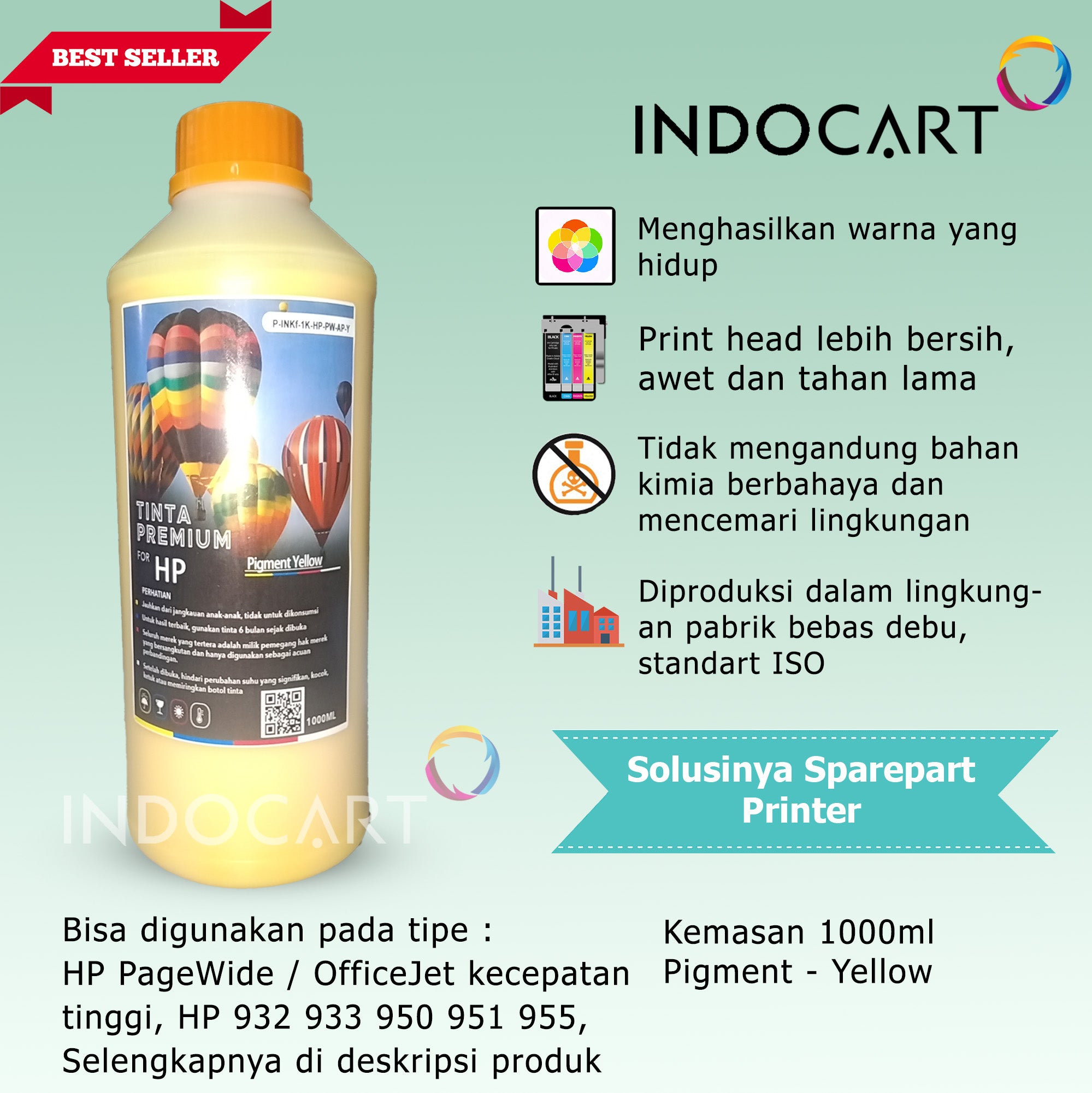 IndoCart Tinta HP OfficeJet 932 933 950 951 955-Pigment-1kg