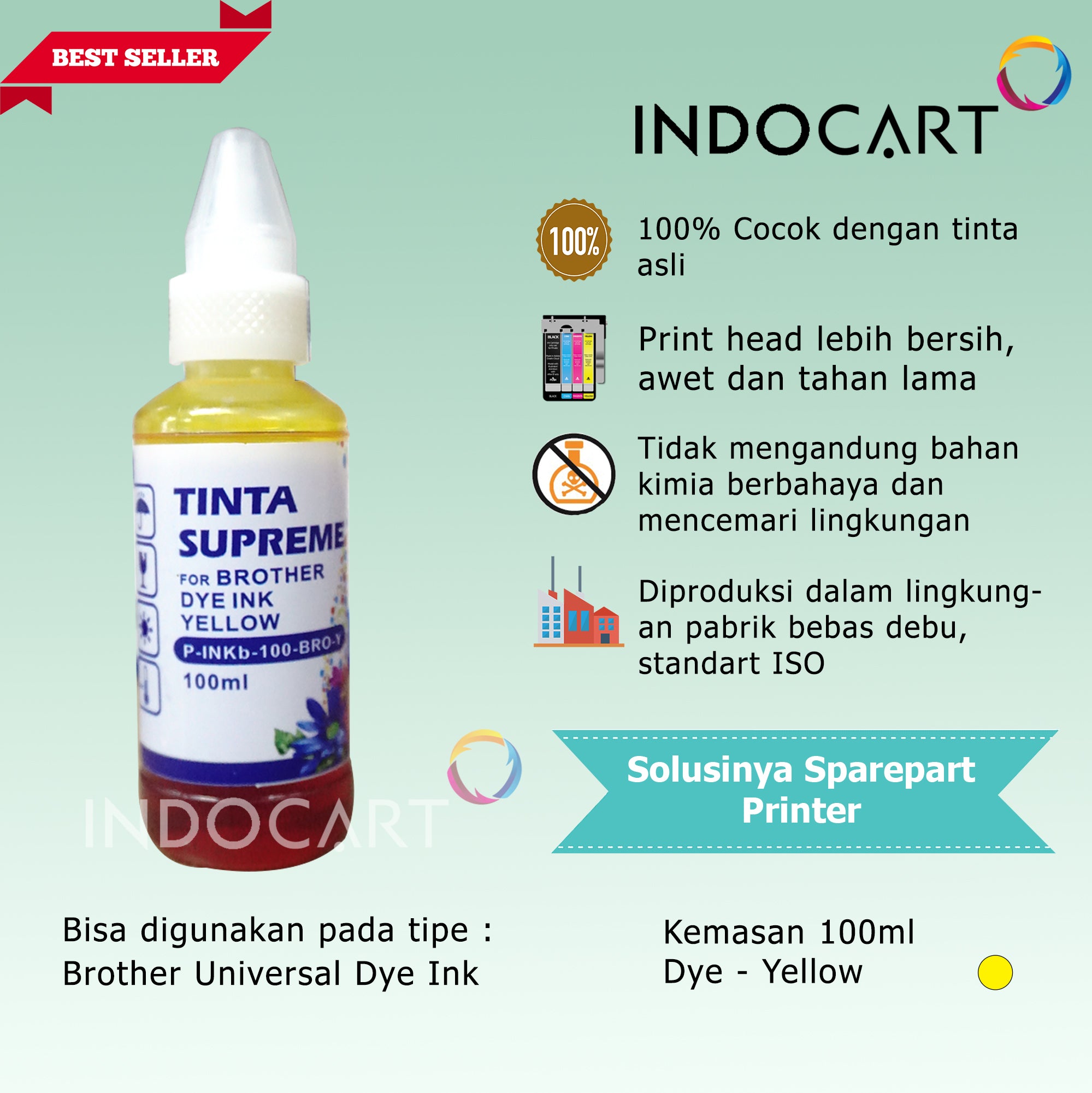 Tinta Refill Printer Brother-100ml Supreme-Dye Color