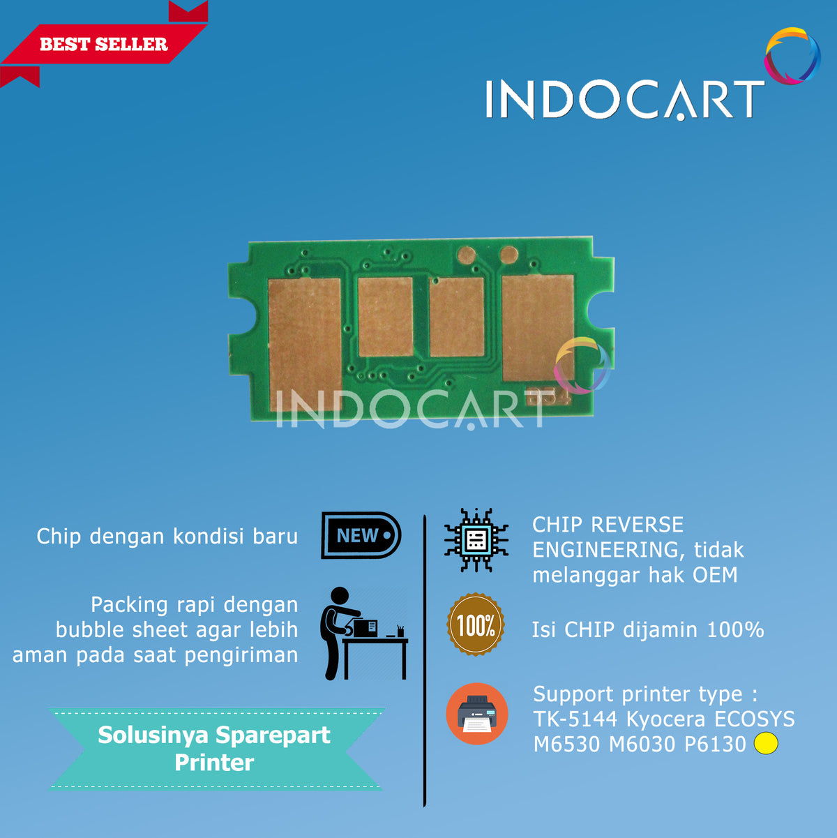 Chip TK5144 TK-5144K-5144C-5144M-5144Y-ECOSYS M6530 M6030 P6130