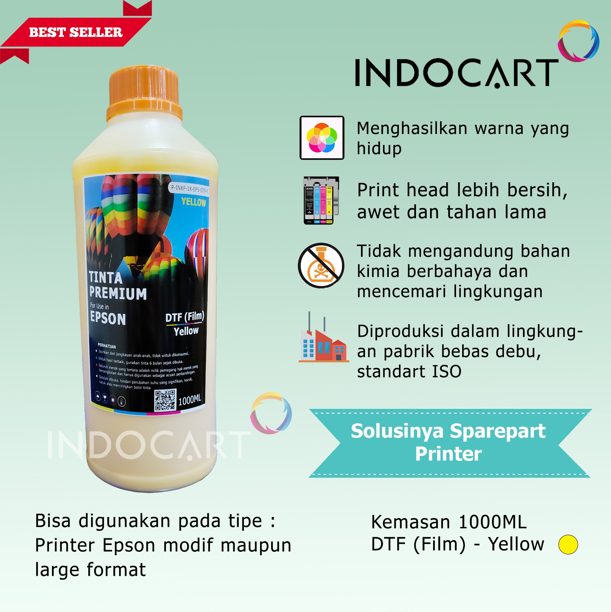 IndoCart Tinta Premium Epson Tinta DTF Digital Transfer Film-1kg