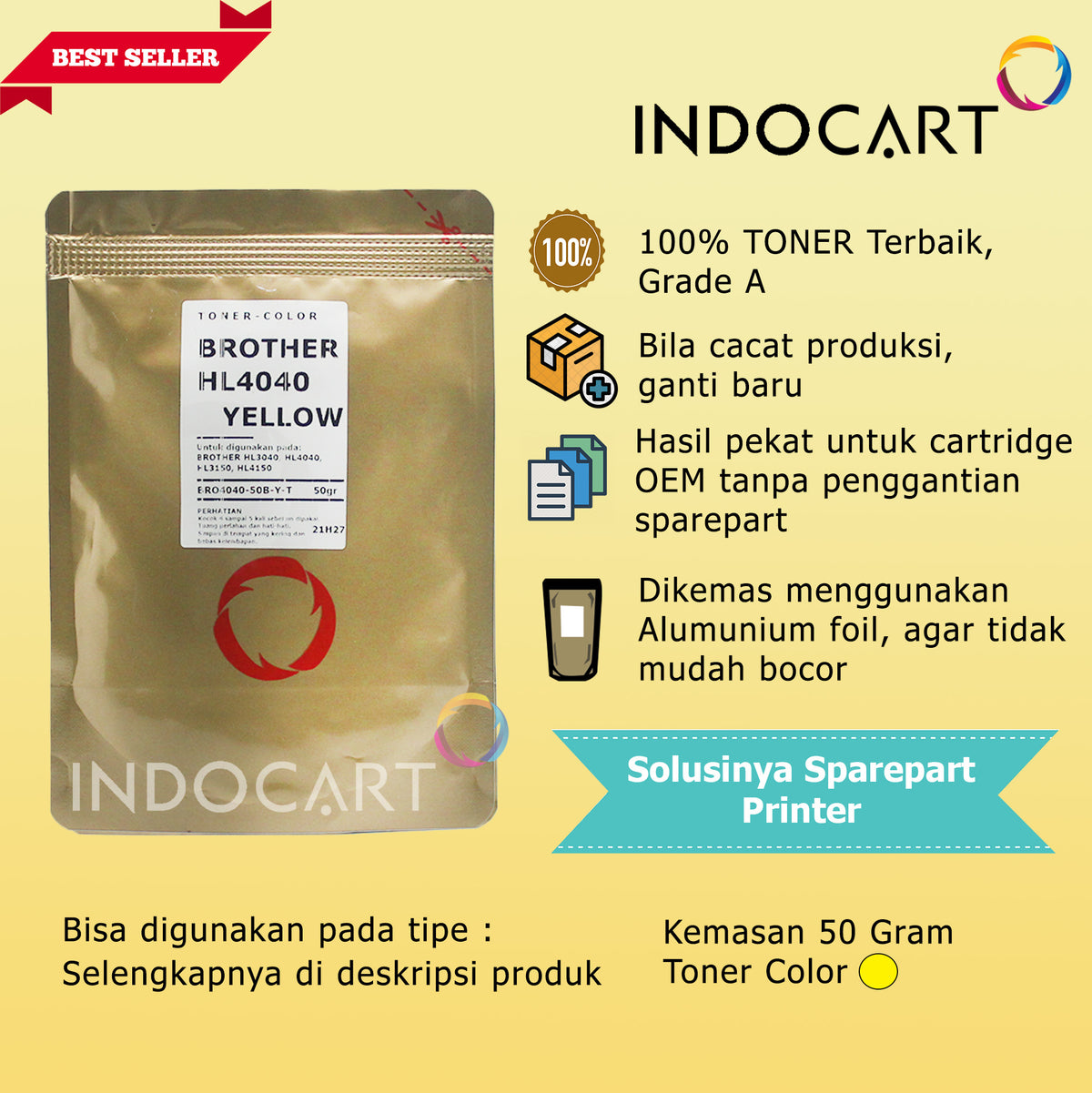 Serbuk Toner Warna Jepang TN-351 TN-359 TN-451 TN-459-HL L8250 L8350 MFC L8850 L8690 (50gr-150gr)