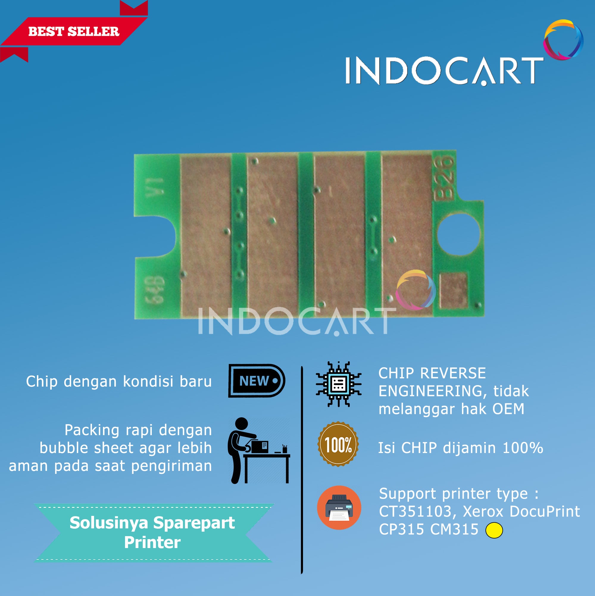 Chip CT351100 CT351101 CT351102 CT351103-Xerox DocuPrint CP315 CM315-Drum