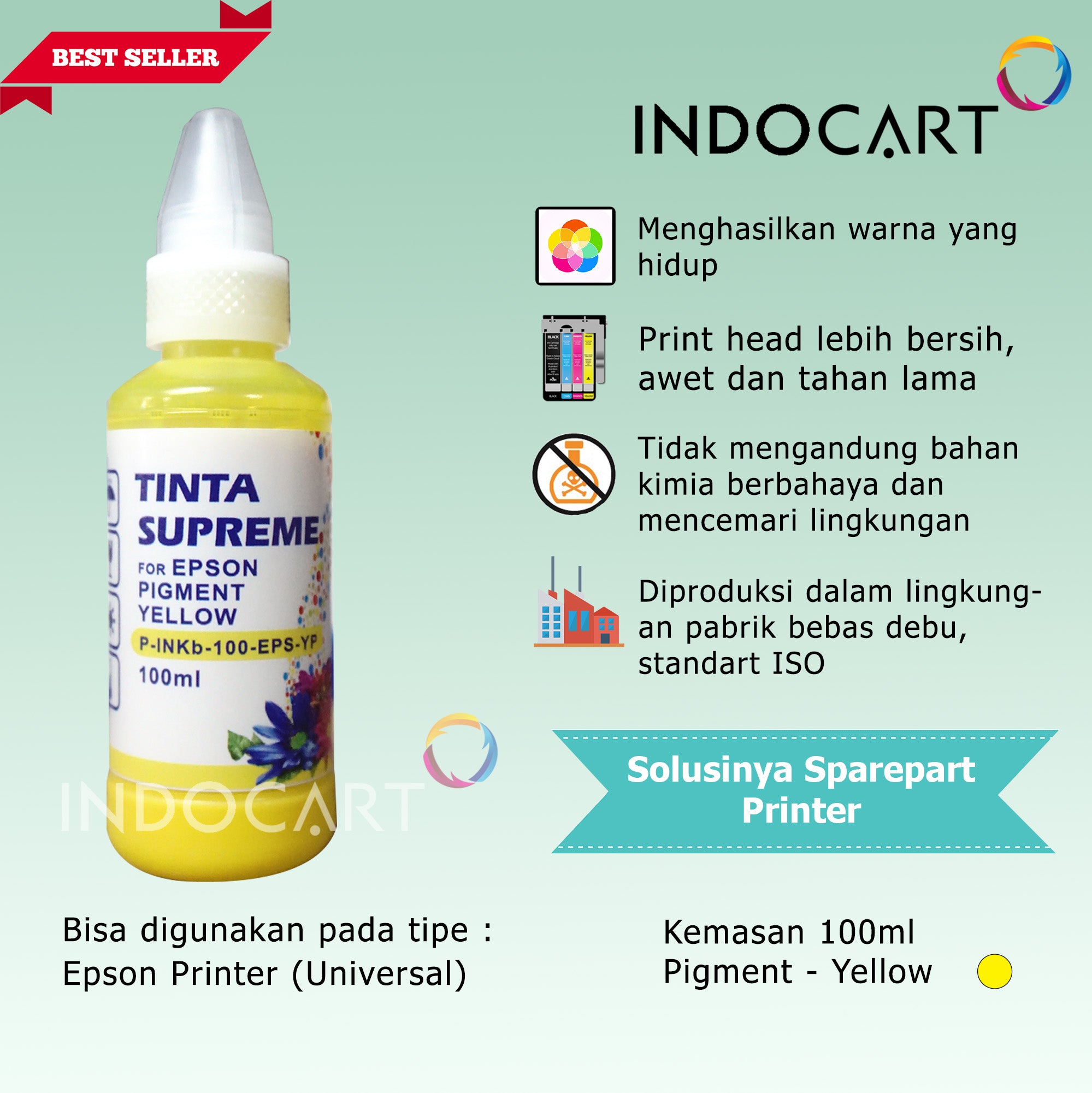 IndoCart Tinta Refill Printer Epson-Pigment Ink-100ml
