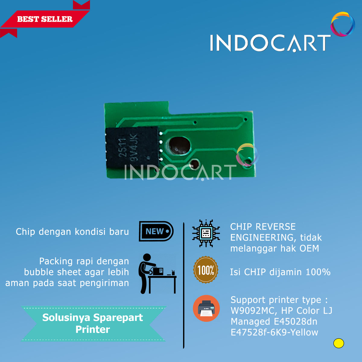 Chip W9090MC W9091MC W9092MC W9093MC-HP CLJ Managed E45028dn E47528f-Toner