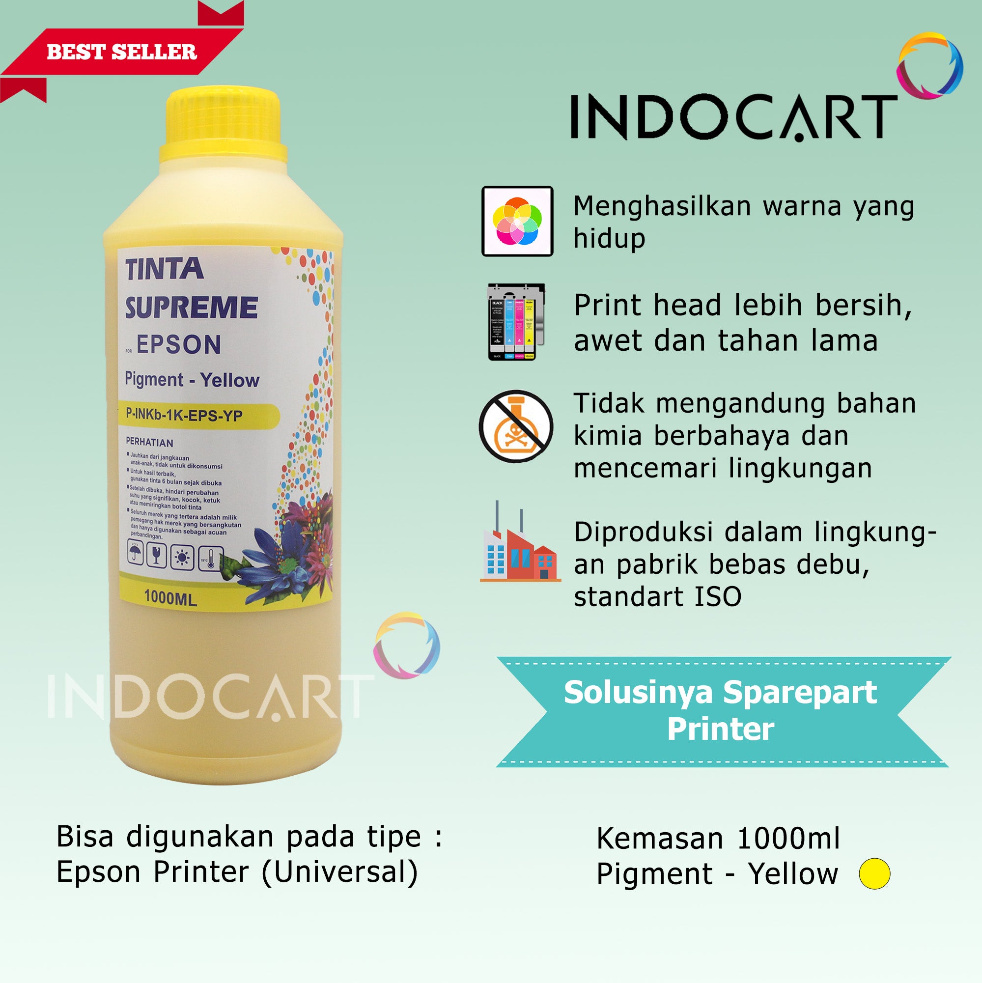 IndoCart Tinta Refill Printer Epson-Pigment Ink-1kg