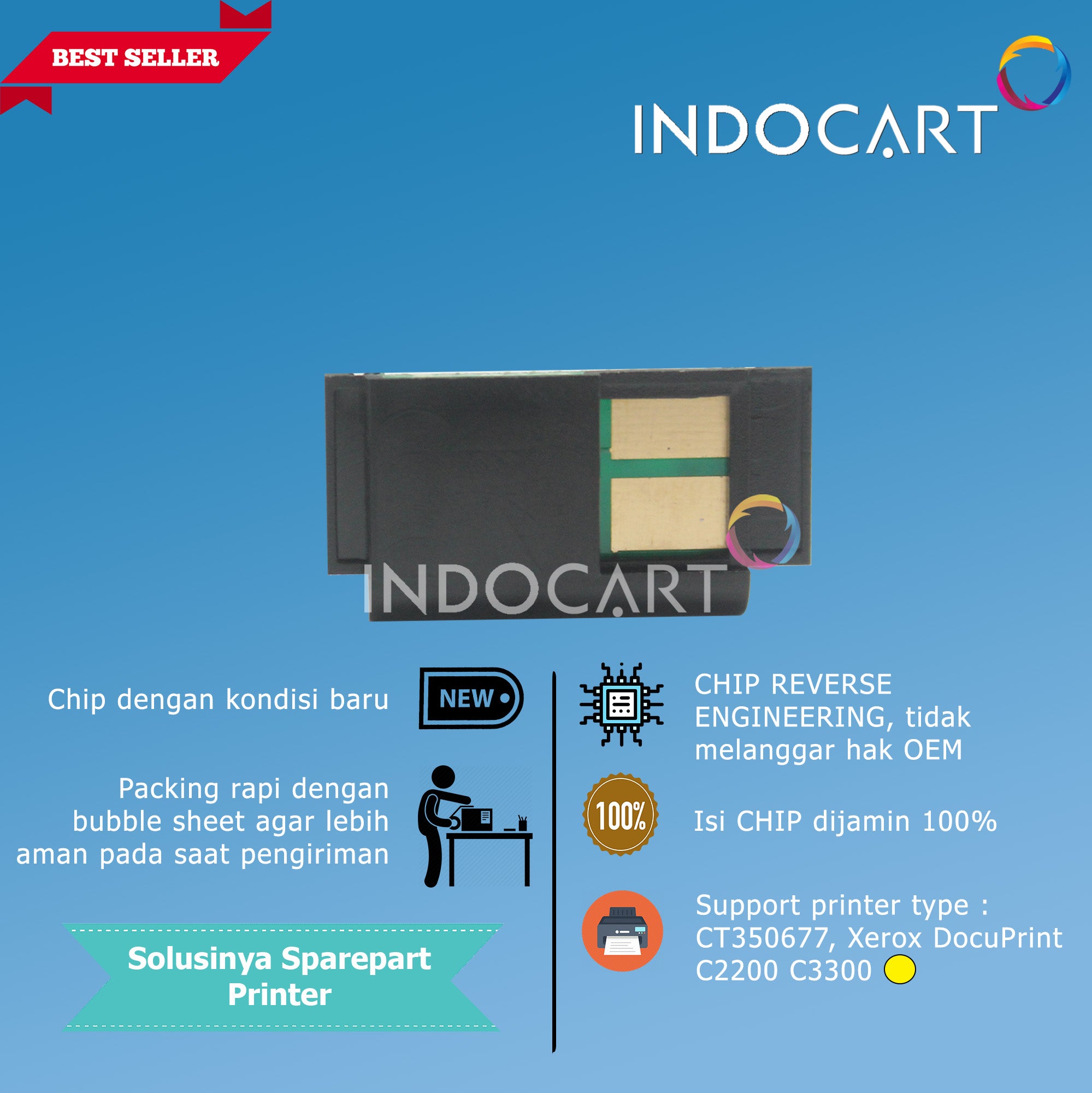 Chip CT350674 CT350675 CT350676 CT350677-Xerox DocuPrint C2200 C3300