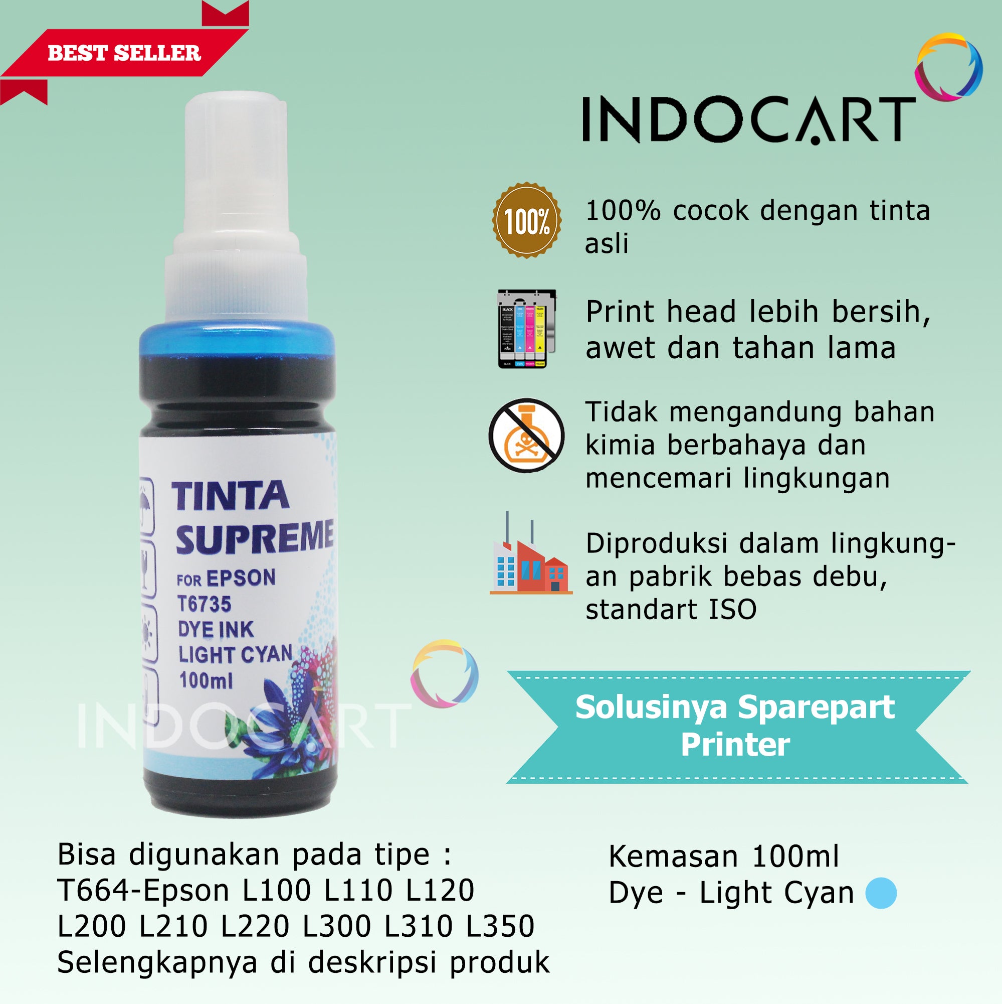 Tinta Refill Printer Epson - 100ml - Supreme - Dye Color