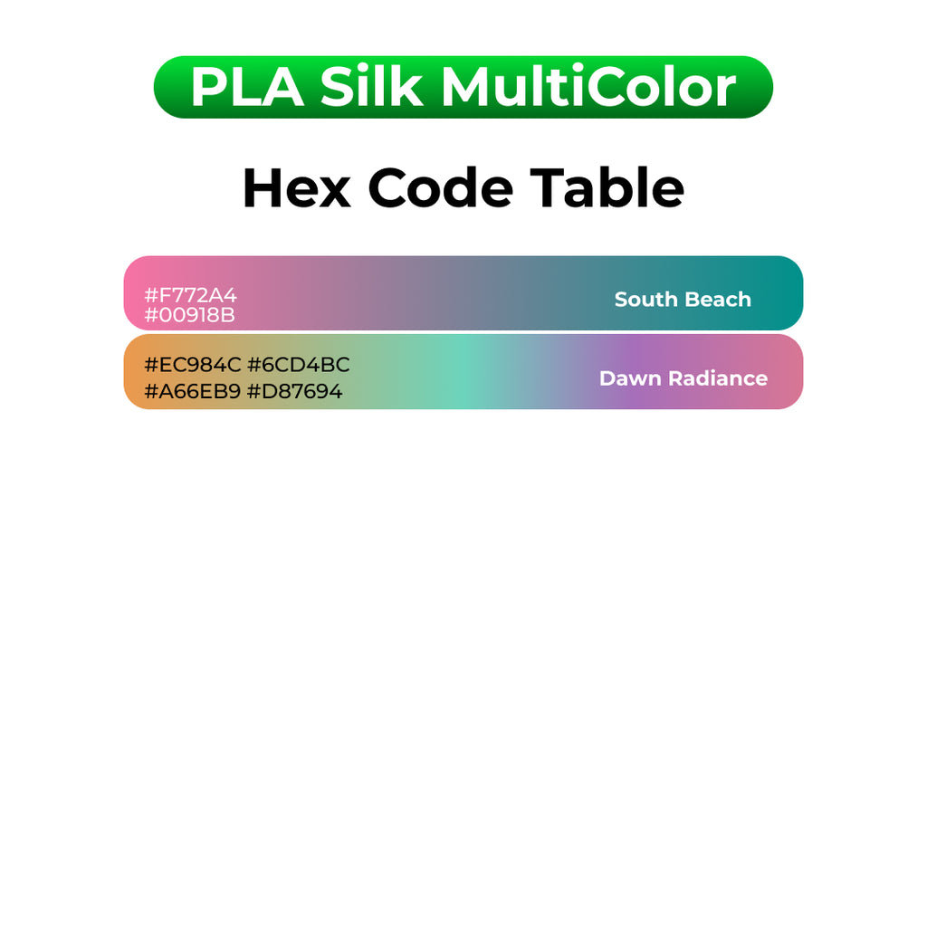 3D Printer Filament BambuLab PLA Silk Dual Color 1.75mm-1Kg