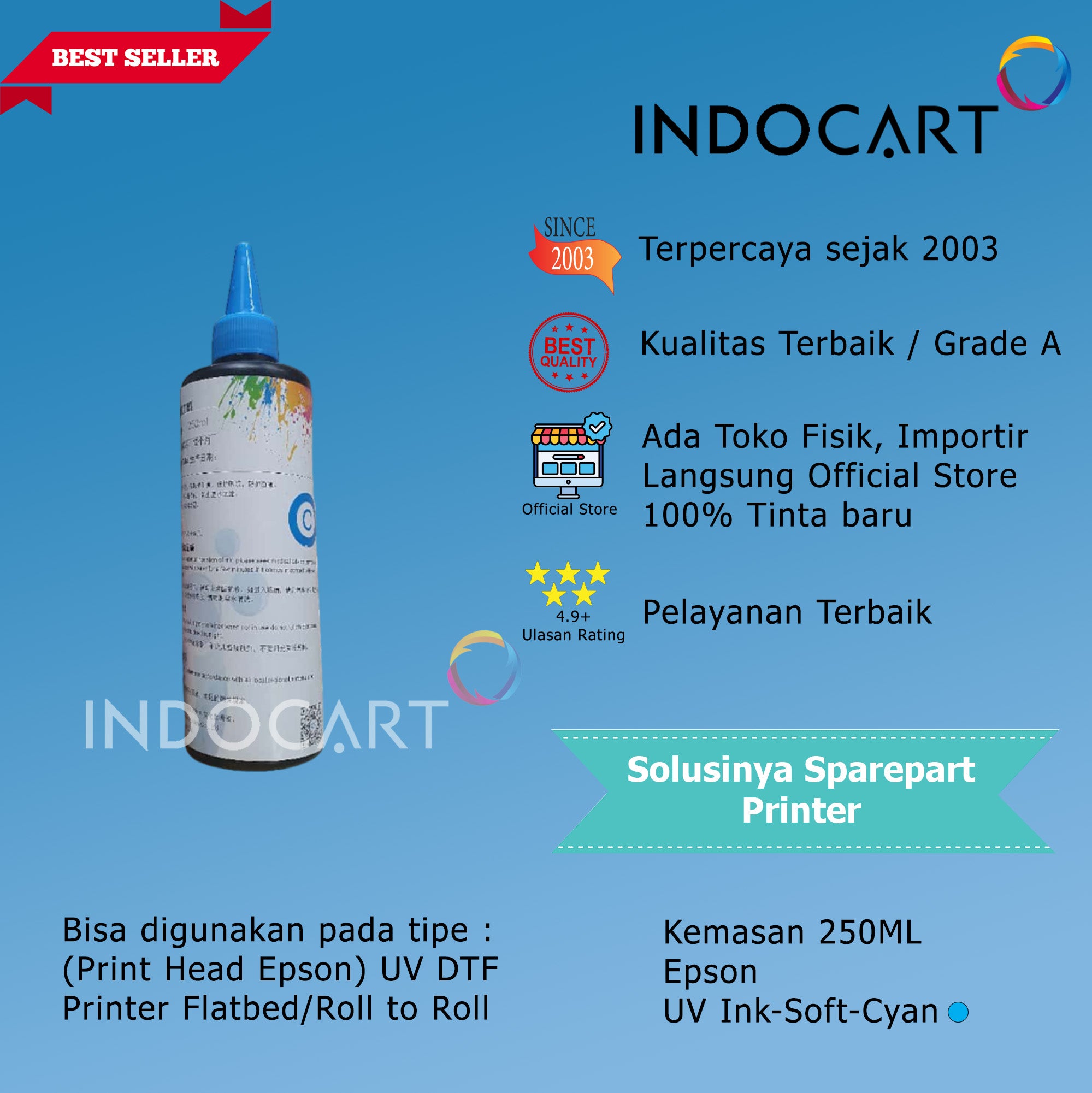 Tinta UV DTF Epson Direct Transfer Film Premium Ink-Soft 250ml