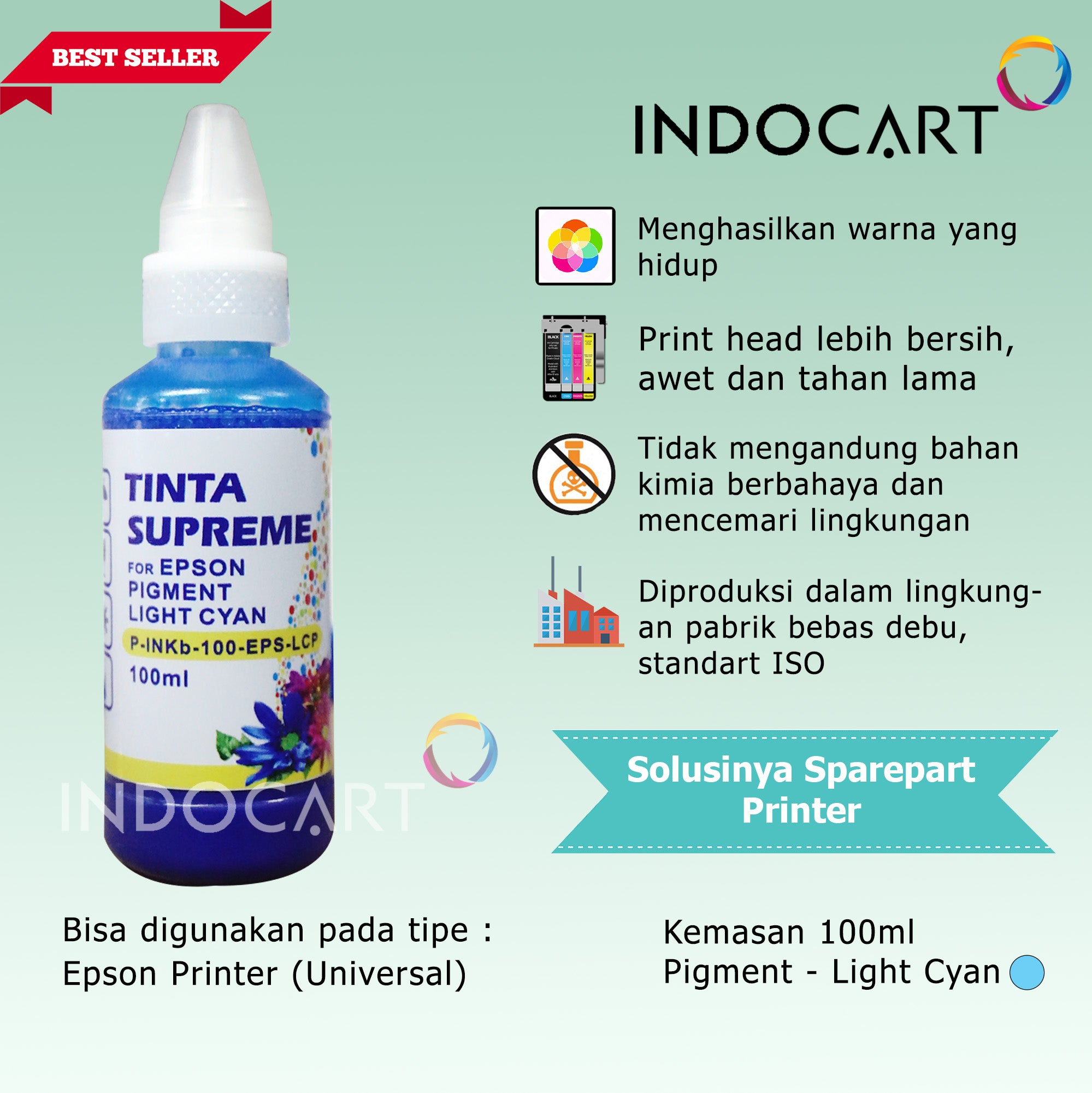 IndoCart Tinta Refill Printer Epson-Pigment Ink-100ml