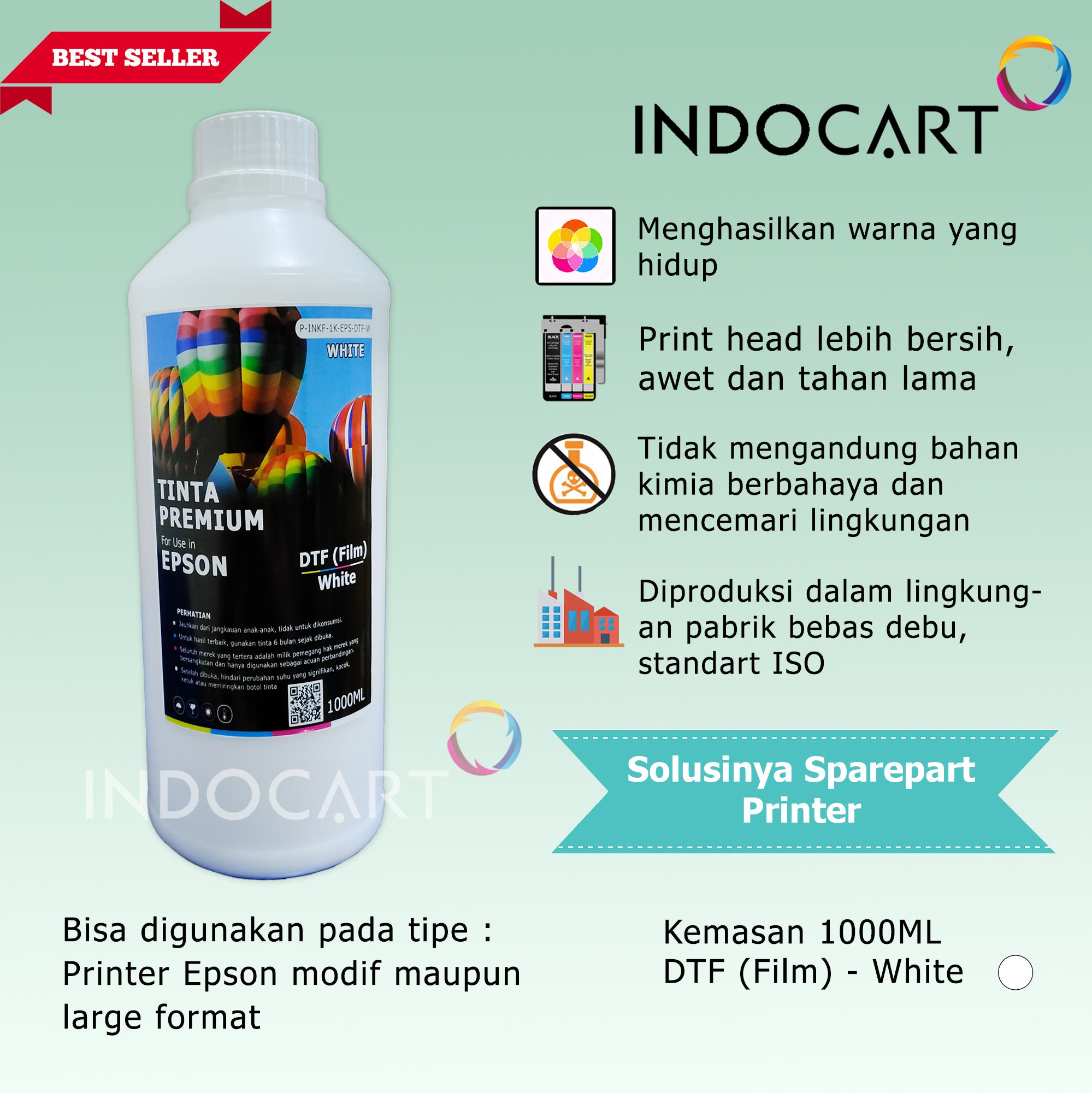 IndoCart Tinta Premium Epson Tinta DTF Digital Transfer Film-1kg