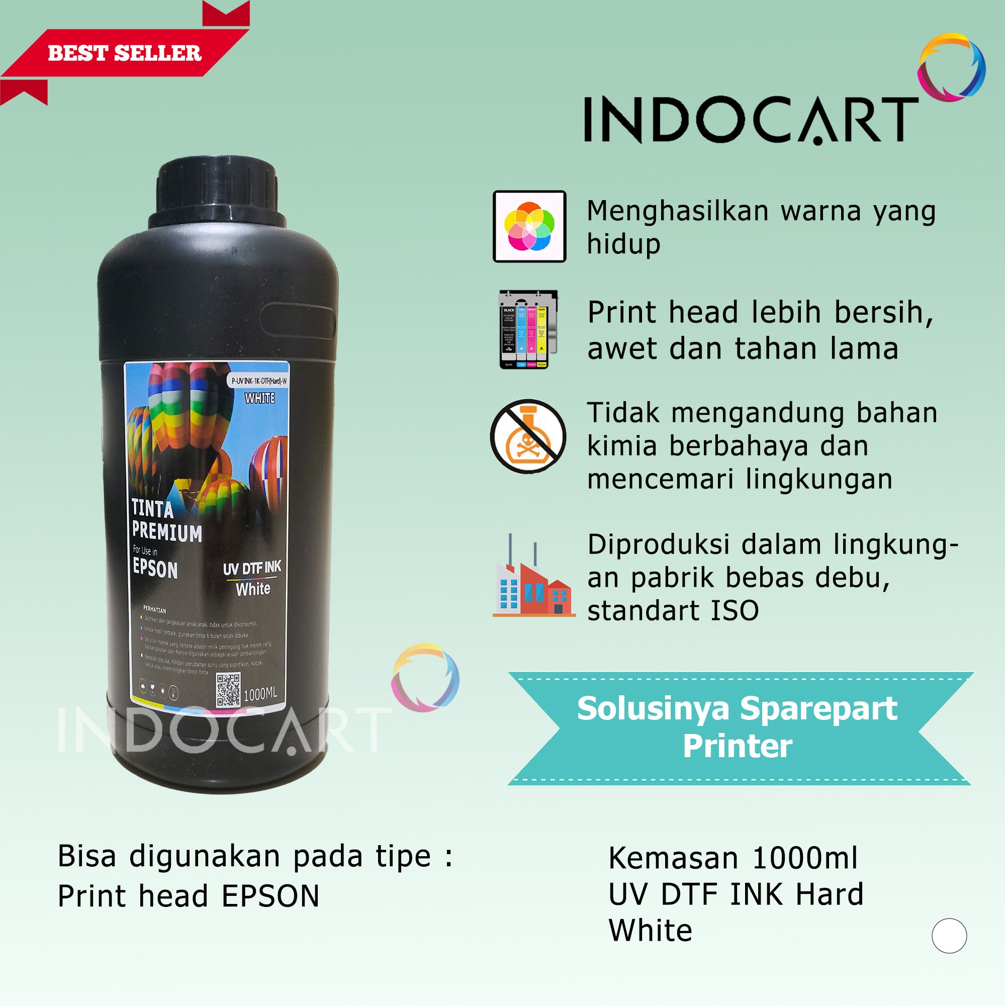 Tinta UV DTF Epson Direct Transfer Film Premium Ink-Hard 1Kg