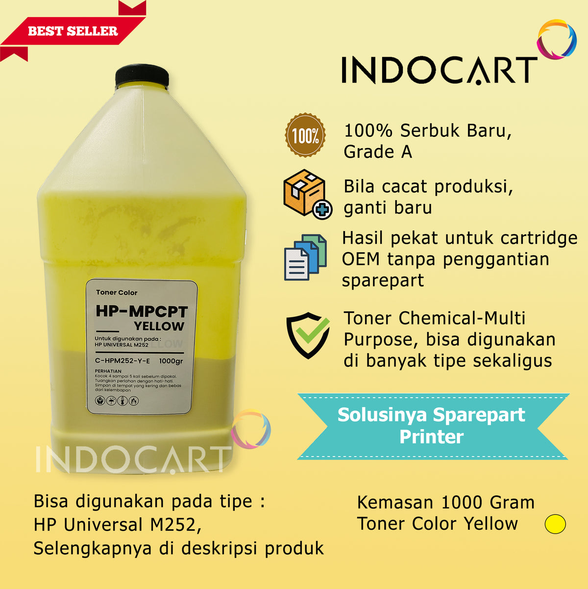 Serbuk Toner Warna MPCPT M252-215A W2310A W2311A W2312A W2313A HP CLJ M155 MFP M182 M183-1kg
