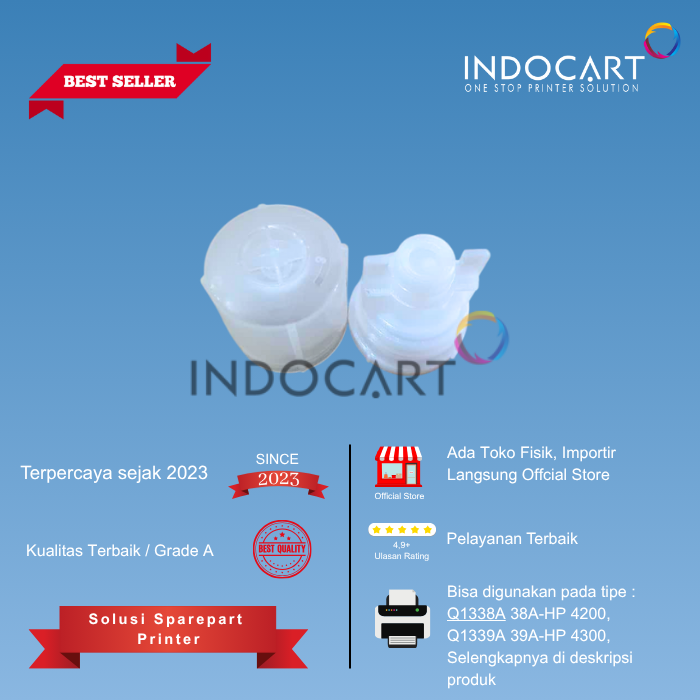 Botol Bulat 70ml Semi Transparant (HDPE) Plus Tutup-Epson 001 003-10 Pcs