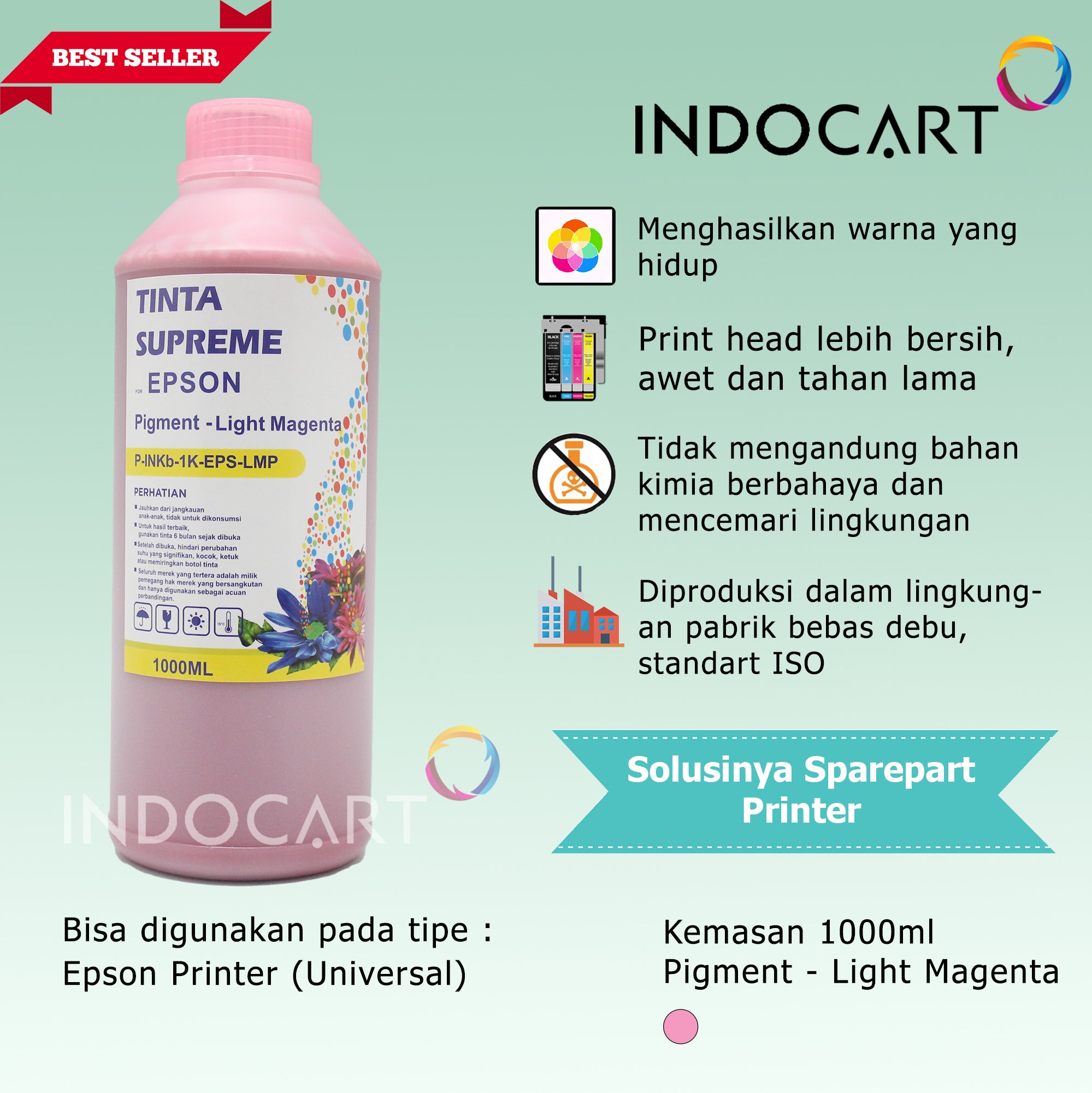 IndoCart Tinta Refill Printer Epson-Pigment Ink-1kg