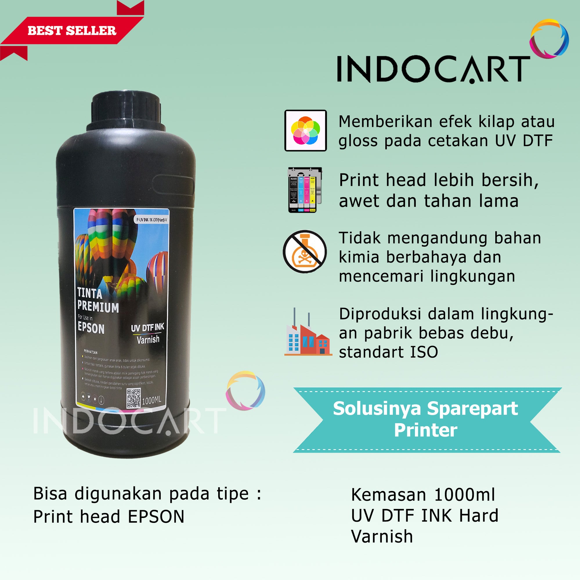 Tinta UV DTF Epson Direct Transfer Film Premium Ink-Hard 1Kg