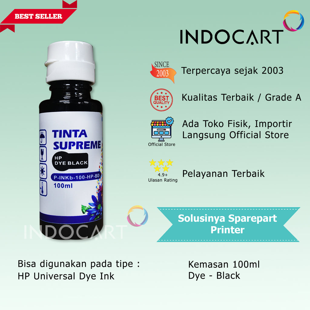 Tinta Refill Printer HP-100ml Supreme-Dye Color