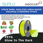 3D Printer Filament SUNLU PETG Glow In The Dark Containing Luminous Powder 1.75mm 1Kg