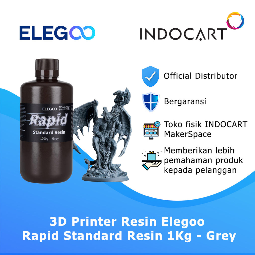 3D Printer Resin Elegoo Rapid Standard Fast Photocuring Ability Resin Grey 1kg