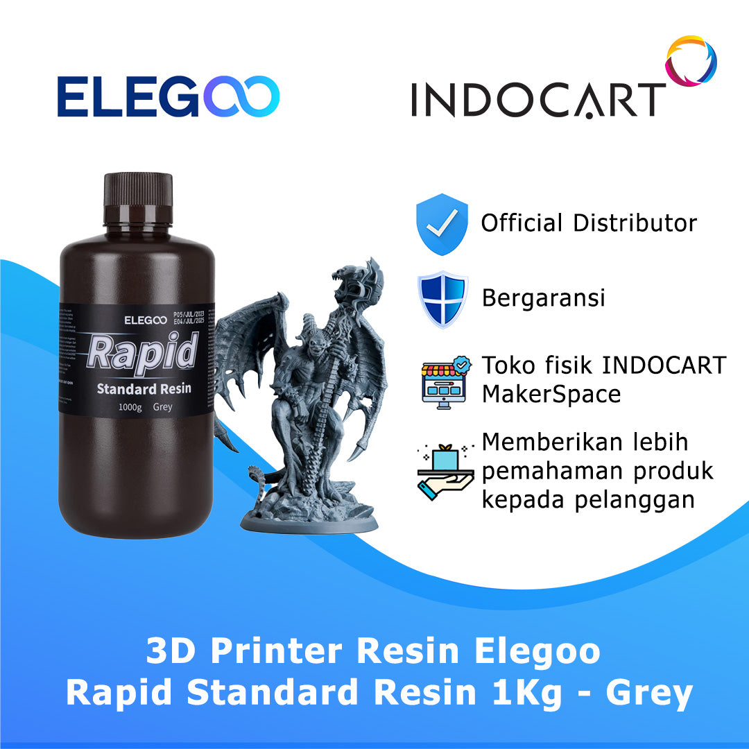 3D Printer Resin Elegoo Rapid Standard Fast Photocuring Ability Resin Grey 1kg