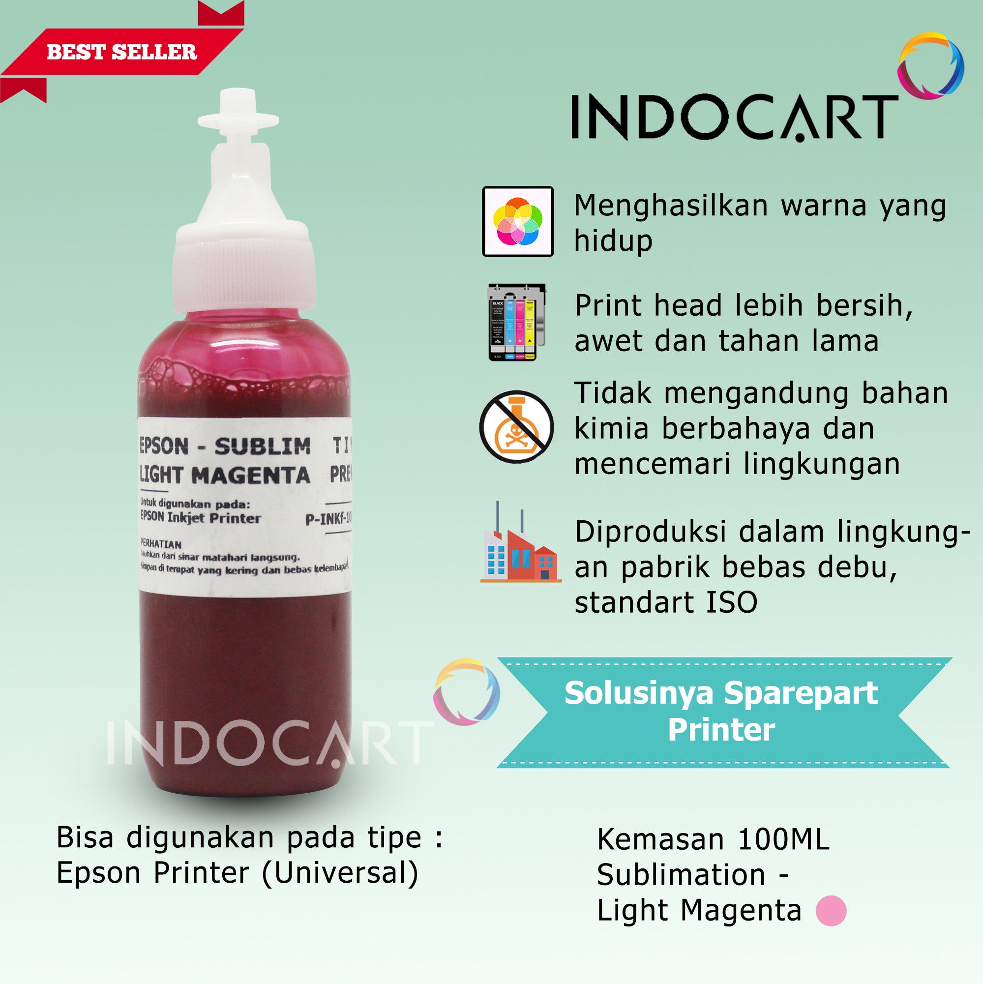 IndoCart Tinta Refill Printer Epson-Sublim Sublimation Ink-100ml