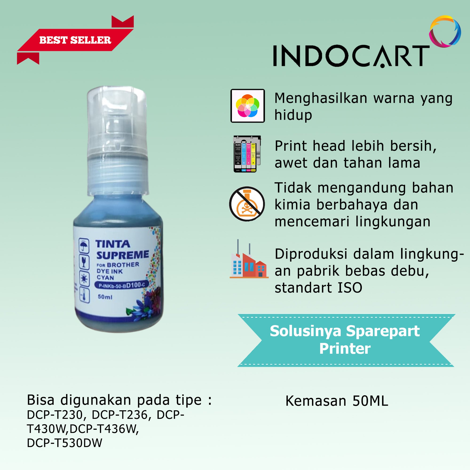 Tinta Supreme BTD60BK BT5000 Compatible Dye Ink-DCP T720DW T520W T220 T420W T426W