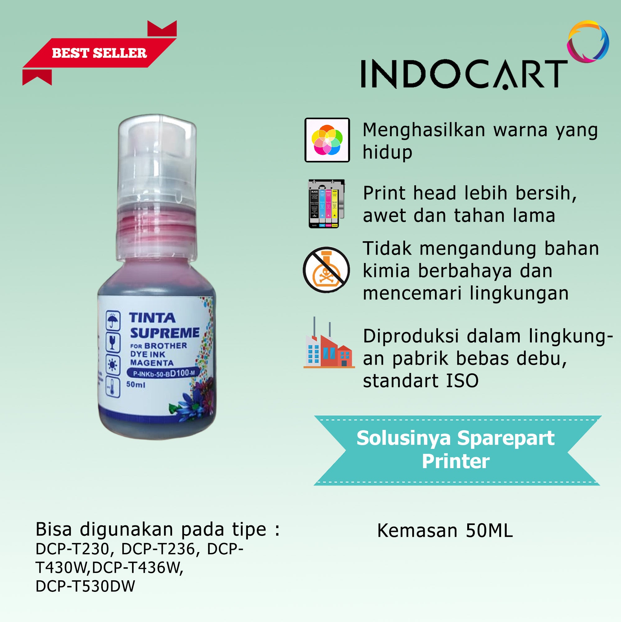 Tinta Supreme BTD60BK BT5000 Compatible Dye Ink-DCP T720DW T520W T220 T420W T426W
