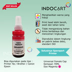 IndoCart Tinta Refill Universal Printer Dye base 70ml Male Cap