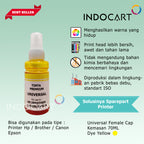 IndoCart Tinta Refill Universal Printer Dye base 70ml Male Cap
