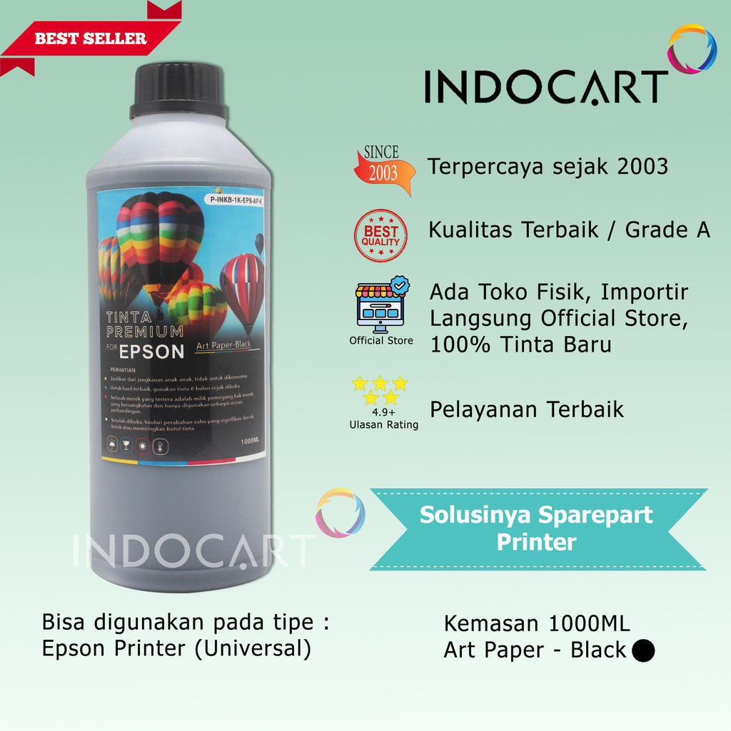 IndoCart Tinta Refill Premium Printer Epson-Art Paper Ink-1kg