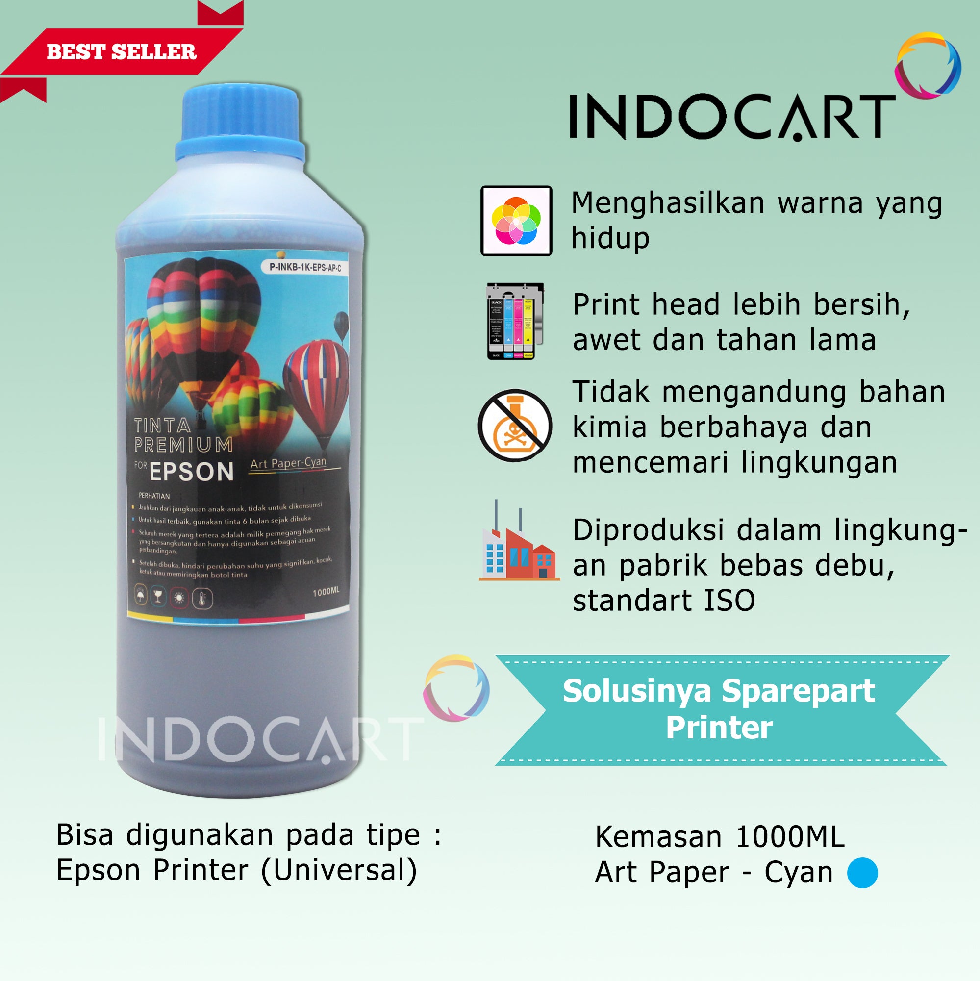 IndoCart Tinta Refill Premium Printer Epson-Art Paper Ink-1kg