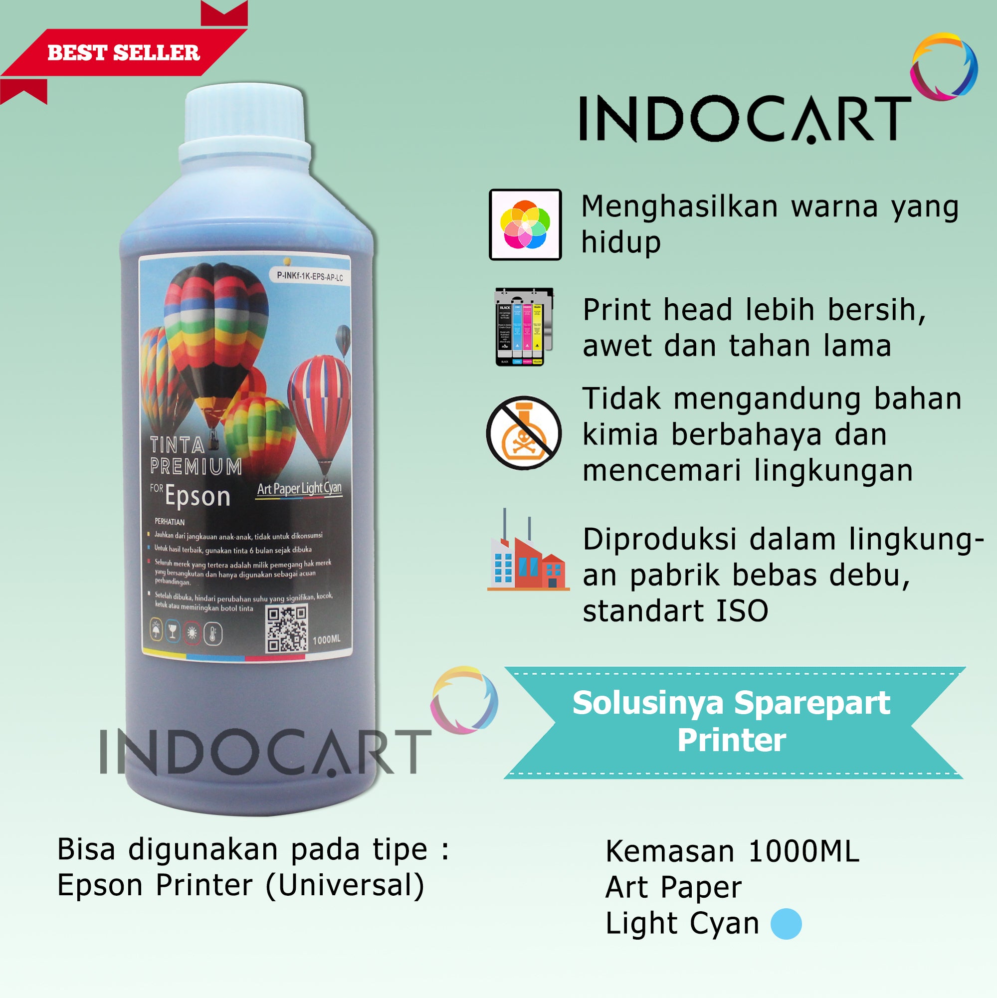IndoCart Tinta Refill Premium Printer Epson-Art Paper Ink-1kg