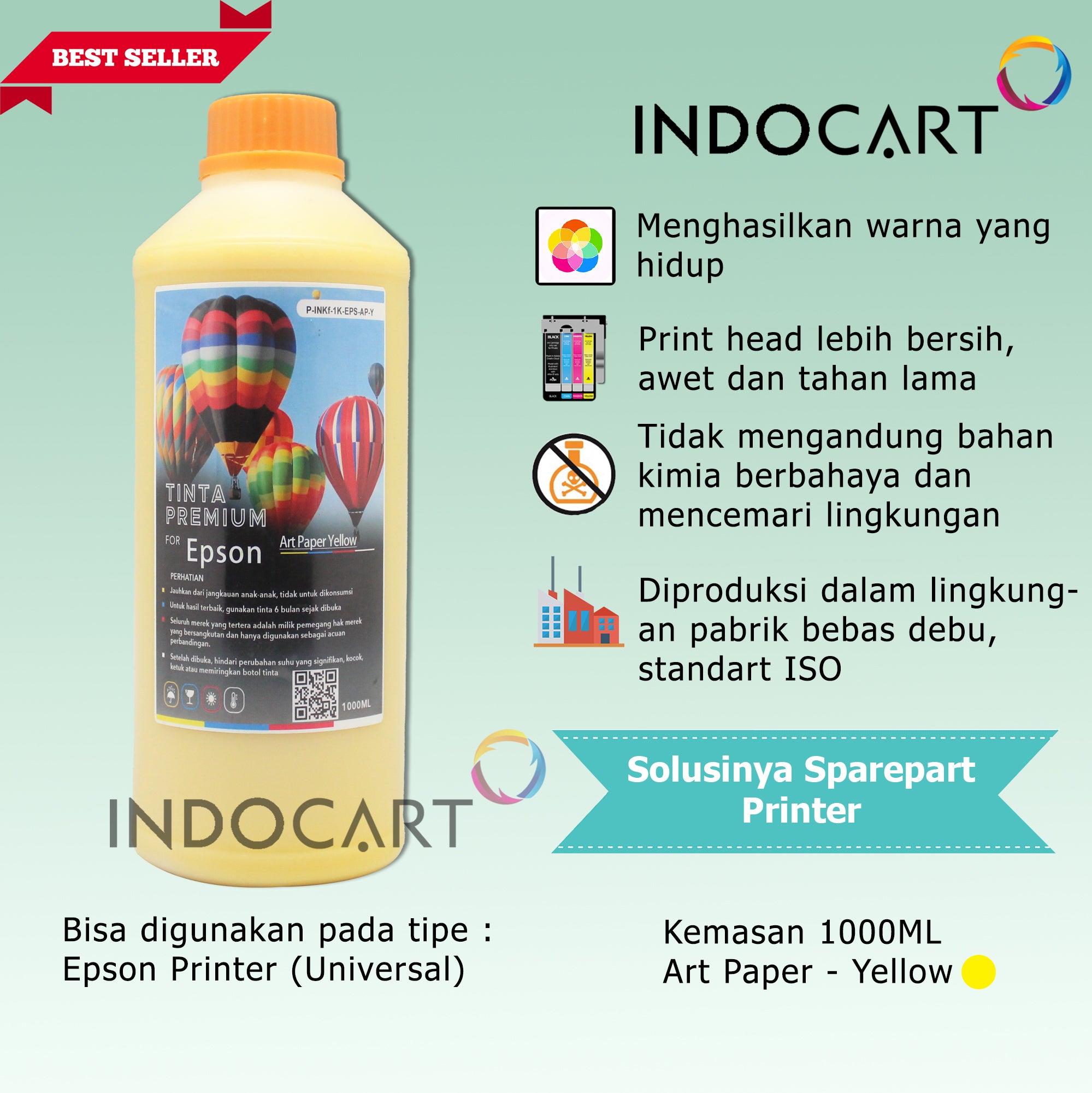 IndoCart Tinta Refill Premium Printer Epson-Art Paper Ink-1kg