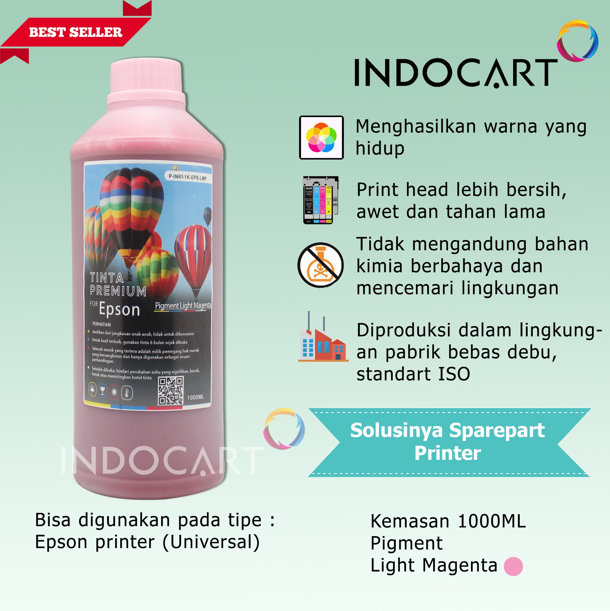 IndoCart Tinta Premium Printer Epson-Pigment Ink-1kg