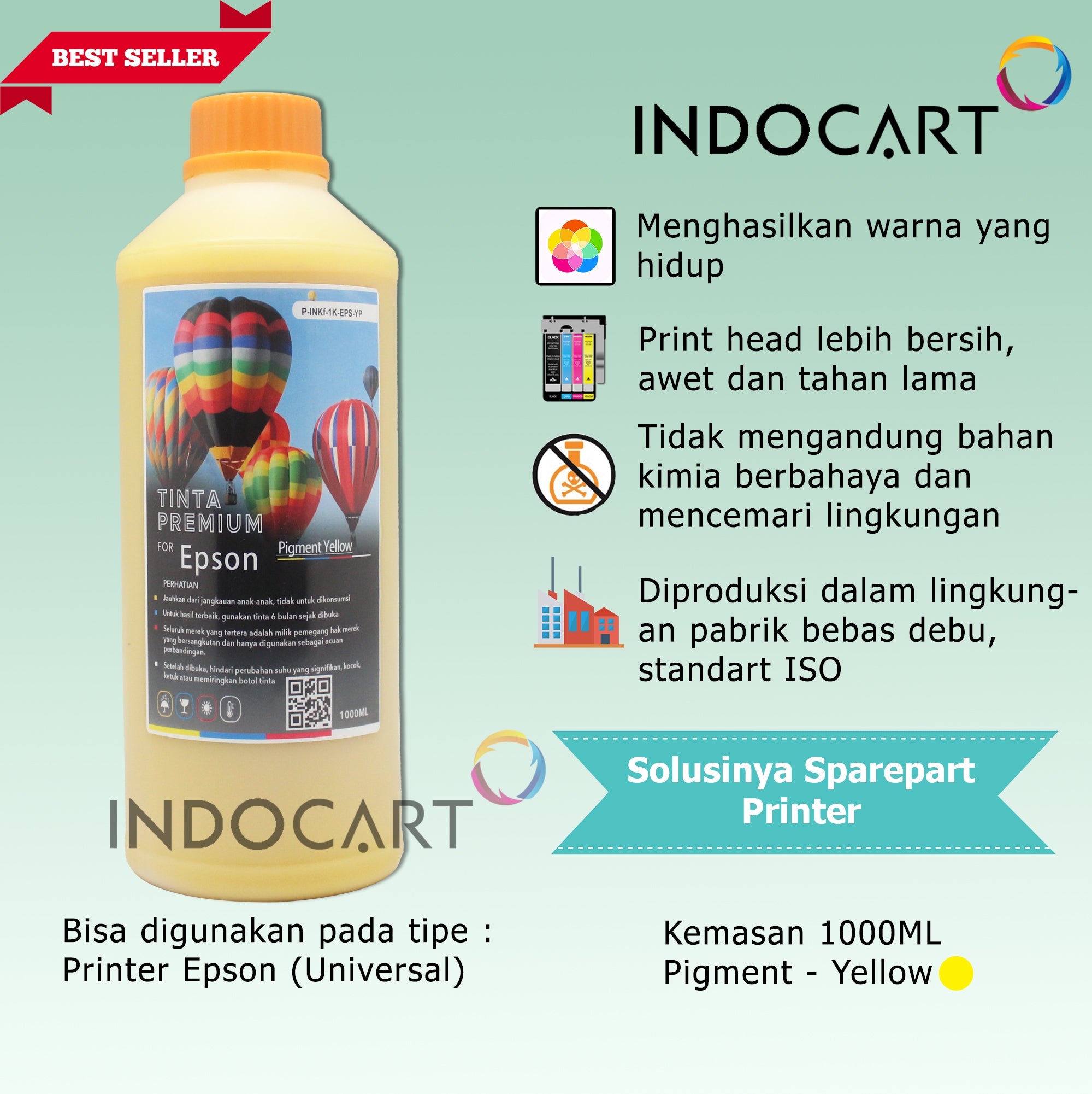 IndoCart Tinta Premium Printer Epson-Pigment Ink-1kg