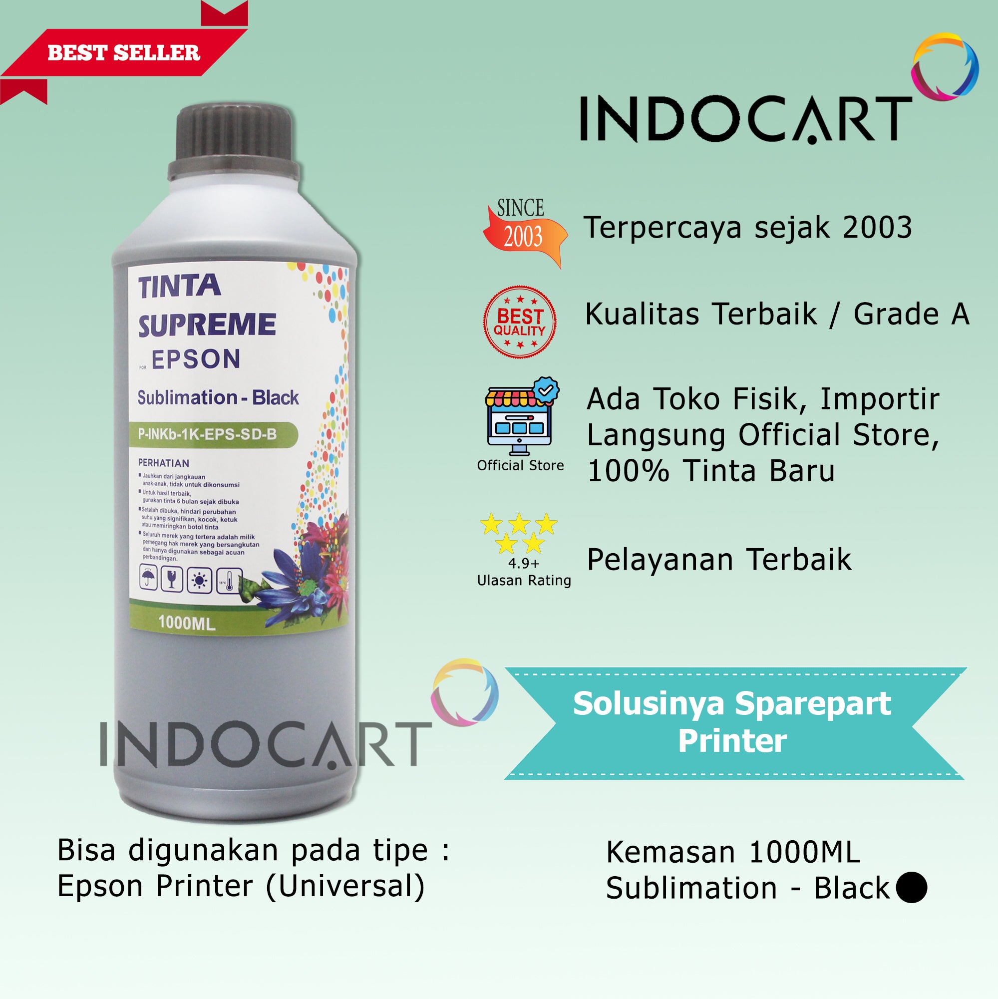 IndoCart Tinta Refill Printer Epson-Sublim Sublimation Ink-1kg