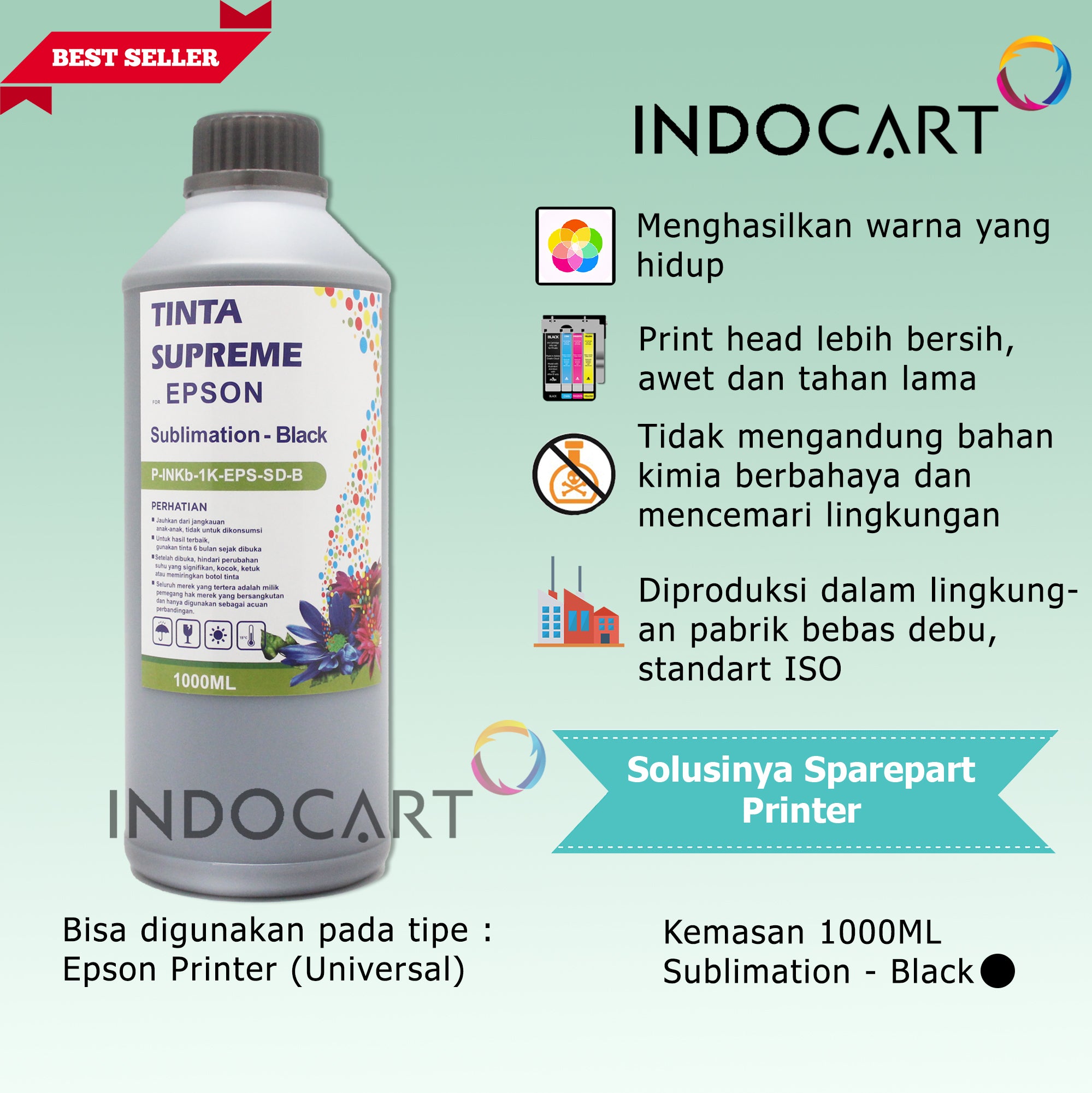IndoCart Tinta Refill Printer Epson-Sublim Sublimation Ink-1kg