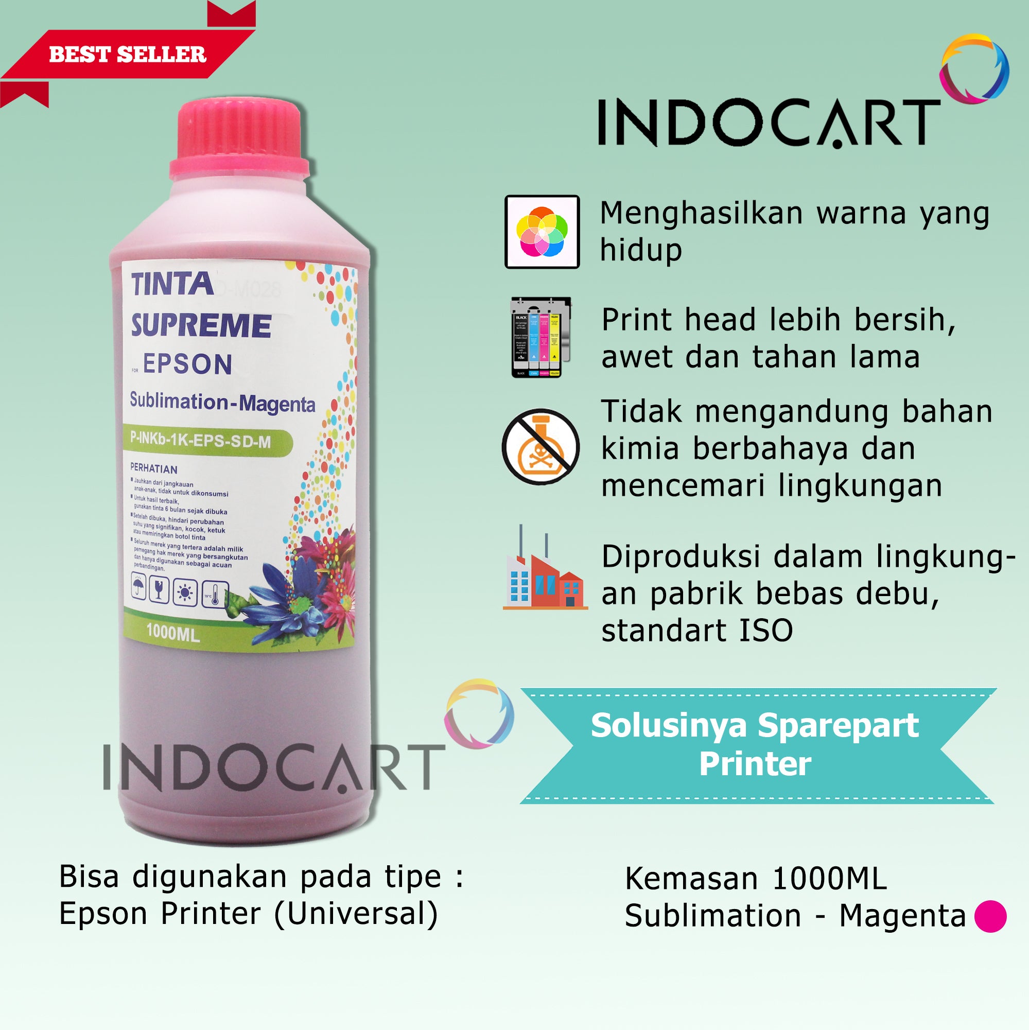 IndoCart Tinta Refill Printer Epson-Sublim Sublimation Ink-1kg